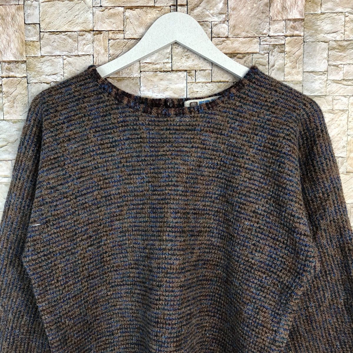Homespun Knitwear × Japanese Brand × Vintage FDN Brown rainbow vintage Knitwear #A859 Size S / US 4 / IT 40 - 5 Thumbnail