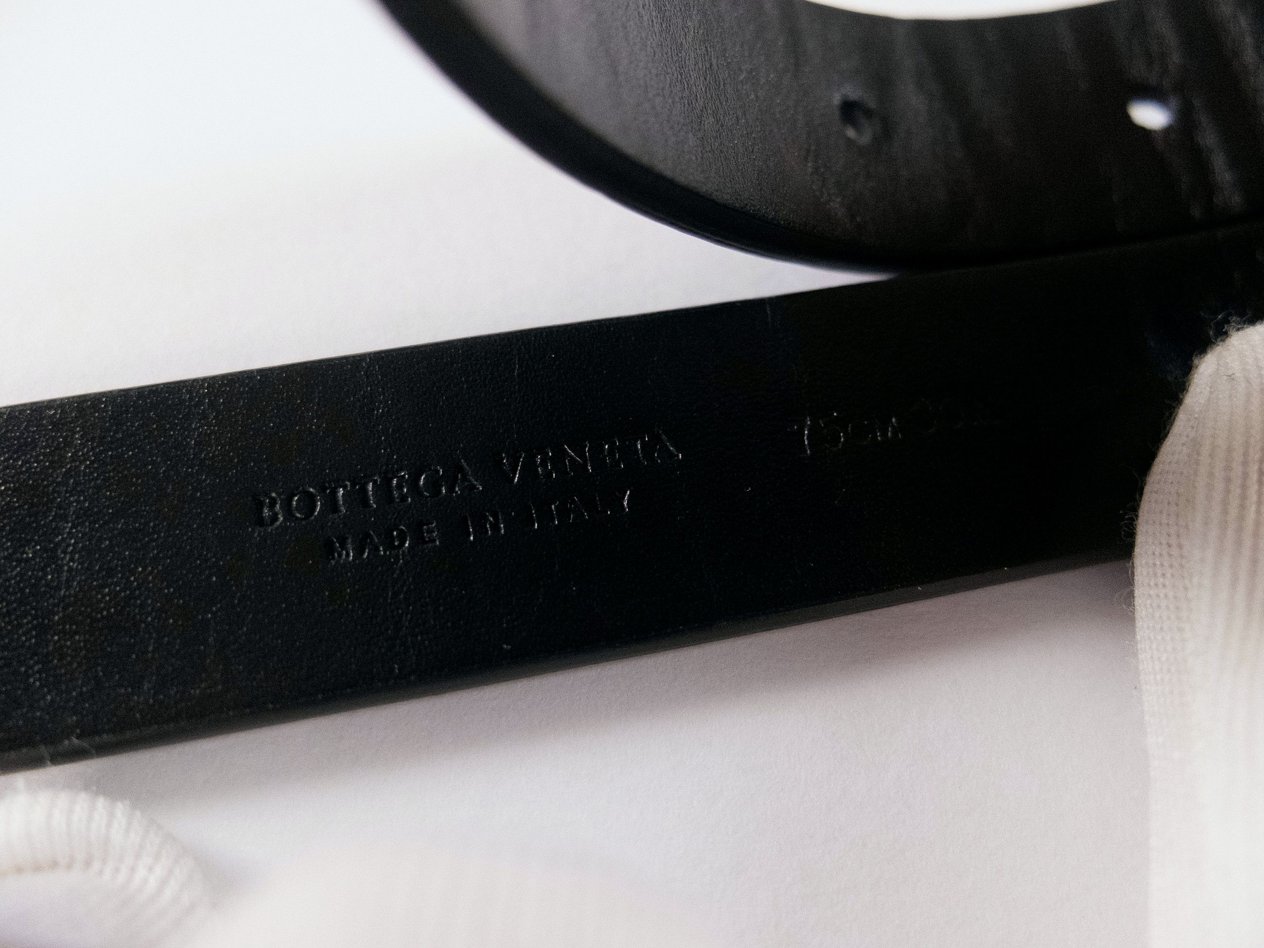 Bottega Veneta BOTTEGA VENETA thin black leather belt 75 - 28 30 inch waist Size ONE SIZE - 4 Thumbnail