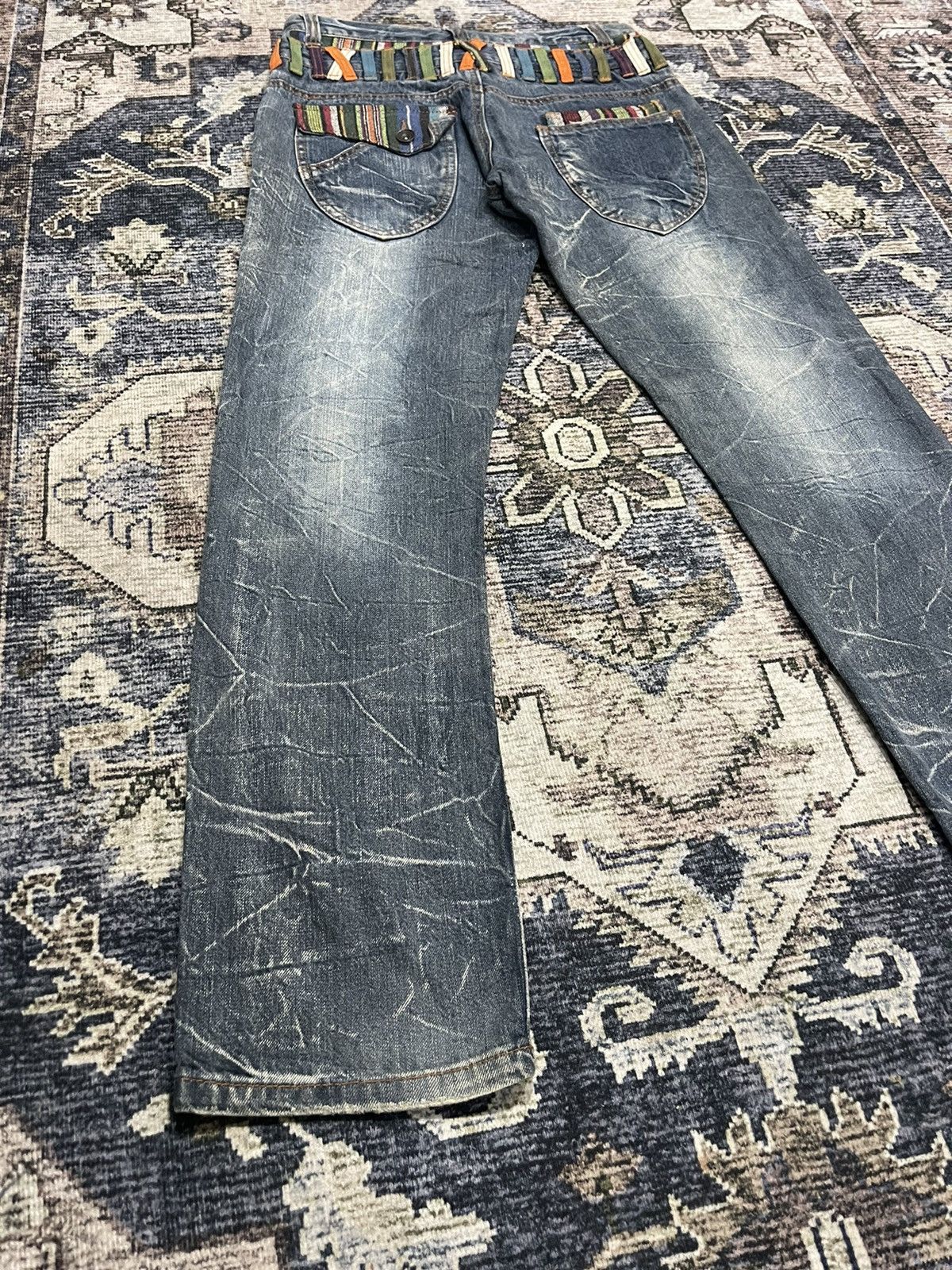🔥Nylaus Hysteric Glamour Double Waist Multipocket Denim