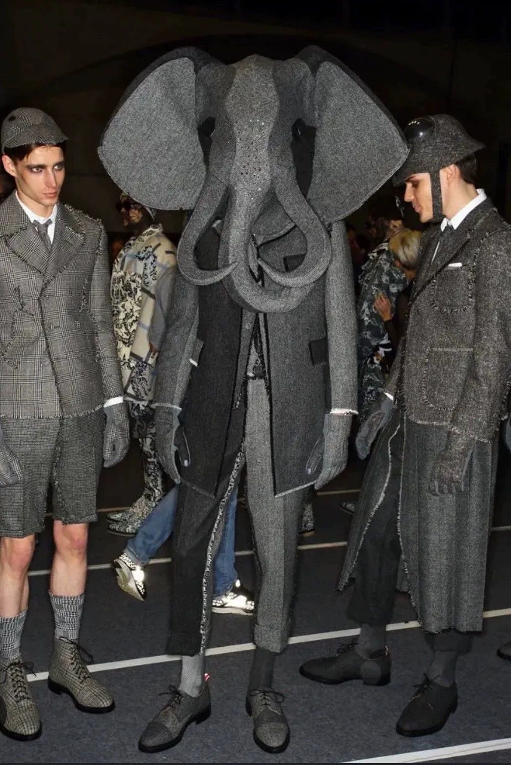 Thom Browne Thom Browne Men's Runway Colorblocked Raw Wool Trousers 0 Size US 28 / EU 44 - 8 Thumbnail