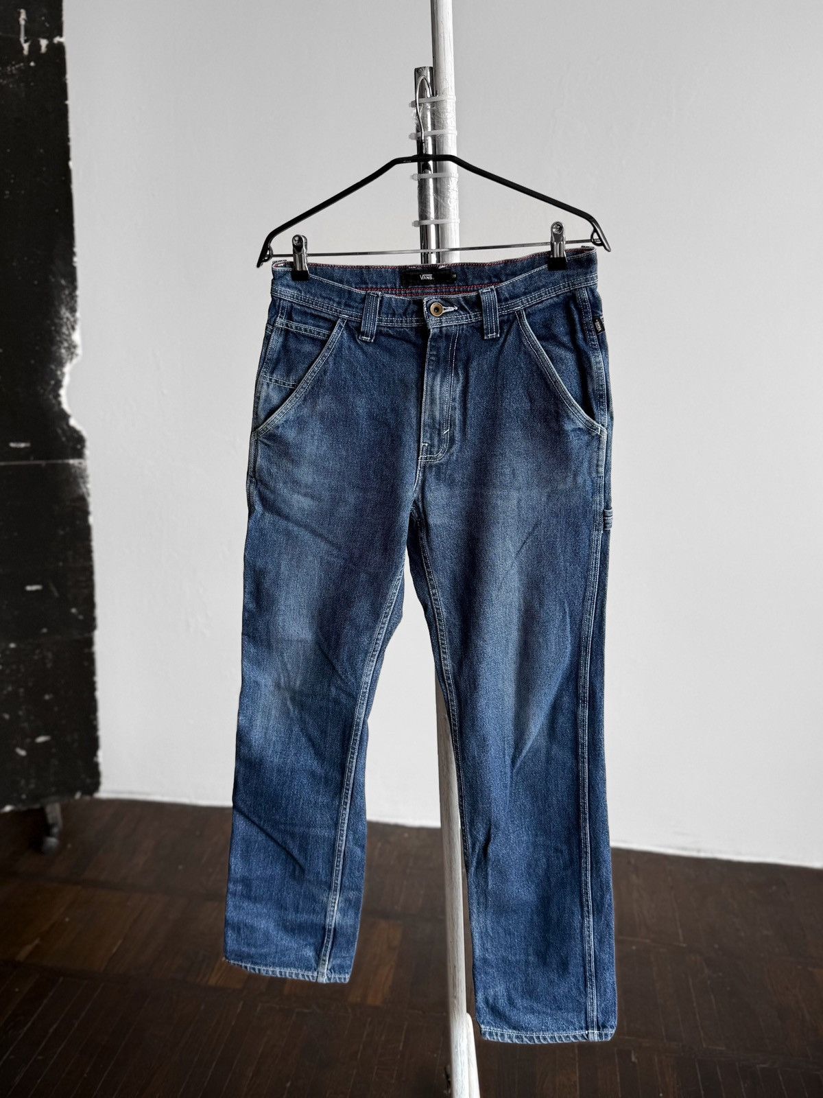 Vans Vans Blue Jeans Straight Fit Denim Carpenter Style Workwear Size US 29 - 2 Thumbnail