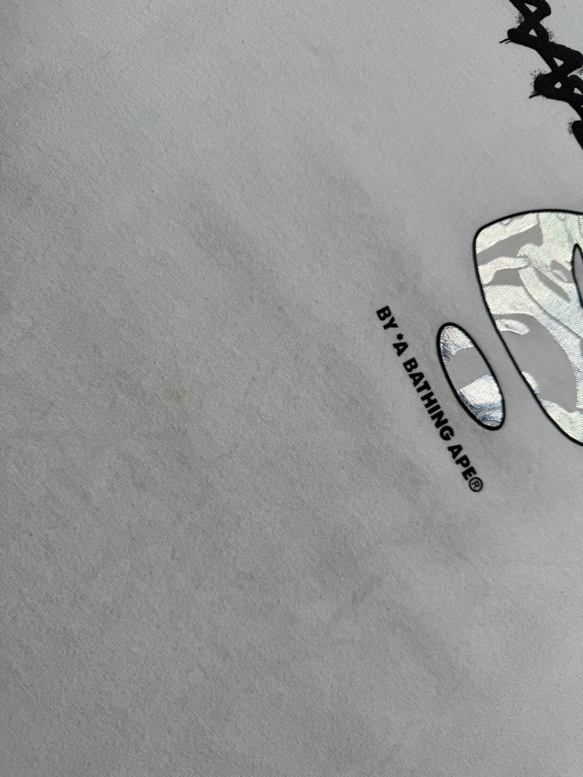 Aape Aape A Bathing Ape Bape T-Shirt Big Logo White Luxury Size L Size US L / EU 52-54 / 3 - 14 Thumbnail