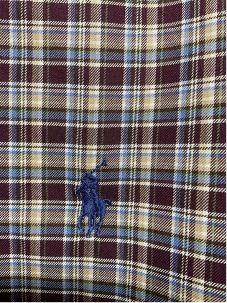 Ralph Lauren Ralph Lauren Bordo Plaid Flannel Button Up Shirt Men XL Size US XL / EU 56 / 4 - 5 Thumbnail