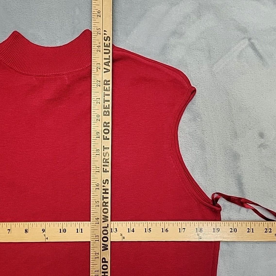 Coldwater Creek Coldwater Creek Top Womens L Red Mock Neck Sleeveless Silk Blend Minimal Classic Size L / US 10 / IT 46 - 6 Thumbnail