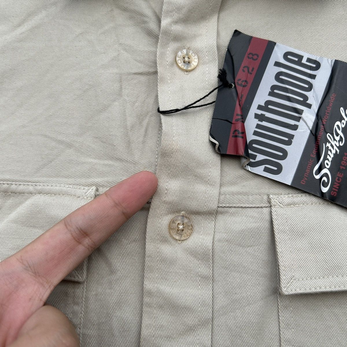 Southpole Southpole Shirt Large Button Up Shirt Pockets Y2K Size US L / EU 52-54 / 3 - 10 Thumbnail
