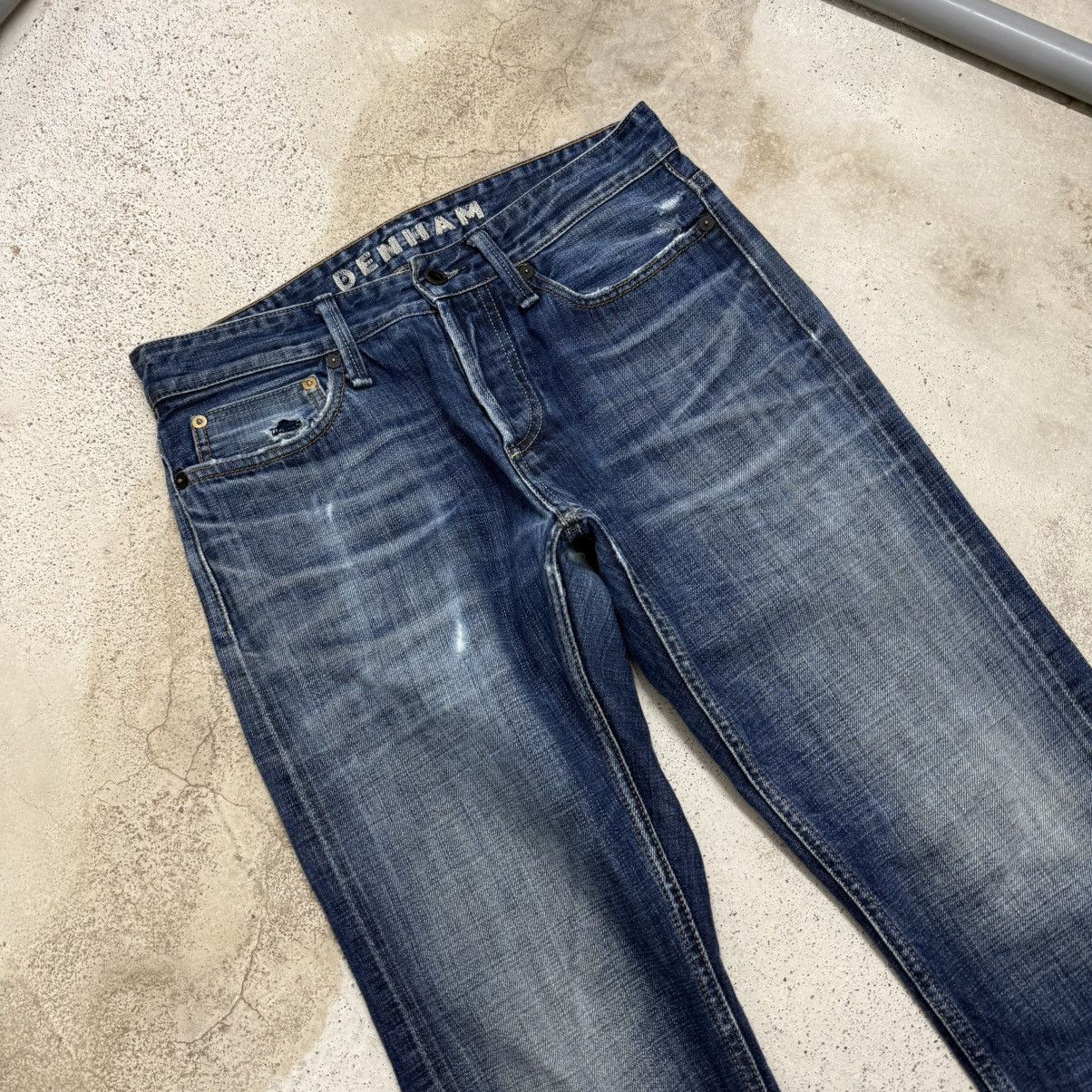 DENHAM Denham Selvedge Razor Slim Fit Distressed Denim Pants Size US 31 - 4 Thumbnail