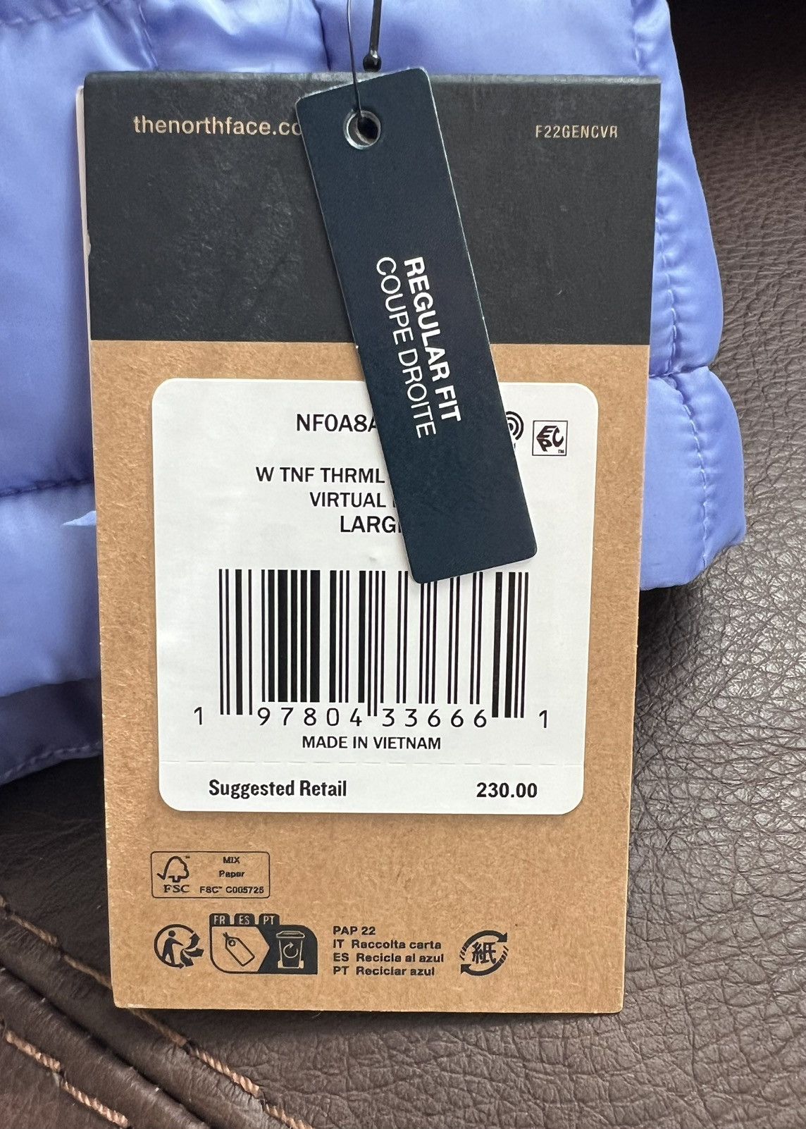 The North Face New With Tags TNF Stoaway Thermoball Jacket Size L / US 10 / IT 46 - 4 Thumbnail