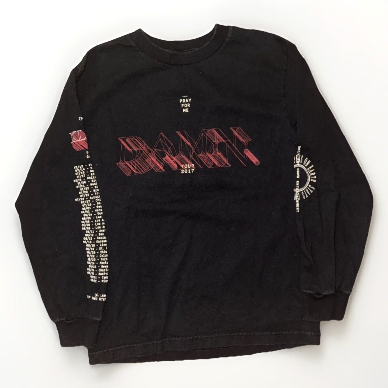 Vintage Kendrick Lamar DAMN Long Sleeve T-Shirt Black Small 16x23 Hip Hop Rap Tour Merch Mens Shirt Graphic Print Size US S / EU 44-46 / 1 - 3 Thumbnail