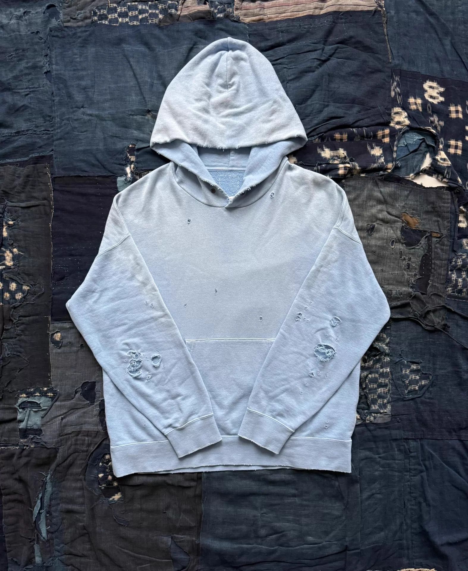Visvim VISVIM 21SS AMPLUS HOODIE CRASH Washed Distressed Blue 2 Size US M / EU 48-50 / 2 - 3 Thumbnail