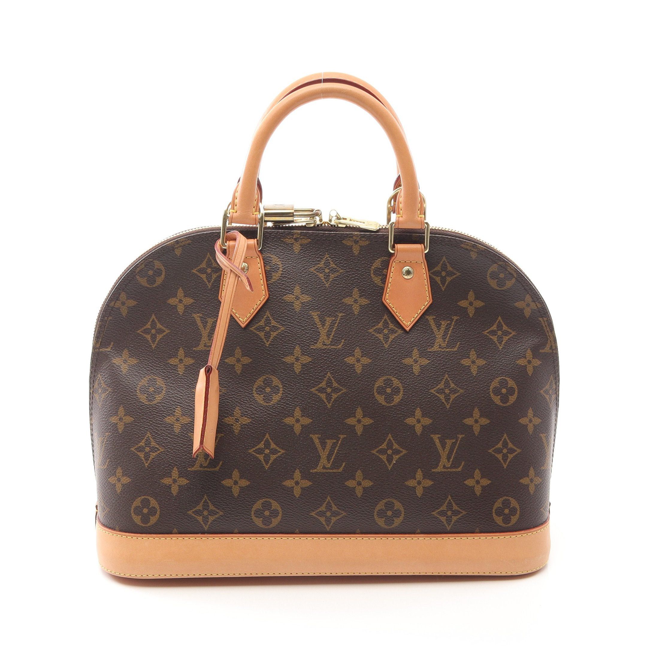 Louis Vuitton Louis Vuitton Alma Monogram Handbag Leather Brown Size ONE SIZE - 1 Thumbnail