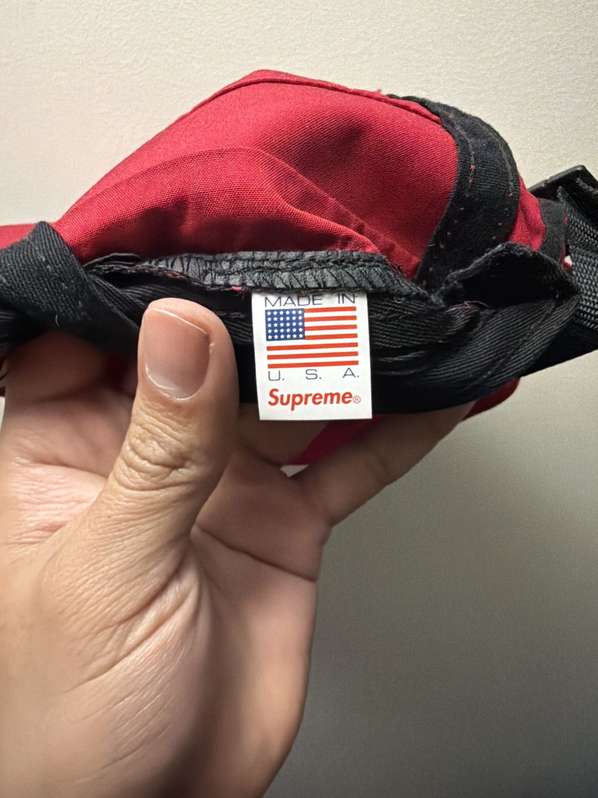 Supreme FW18 Supreme Side Panel Camp Cap red big logo hat Size ONE SIZE - 8 Thumbnail