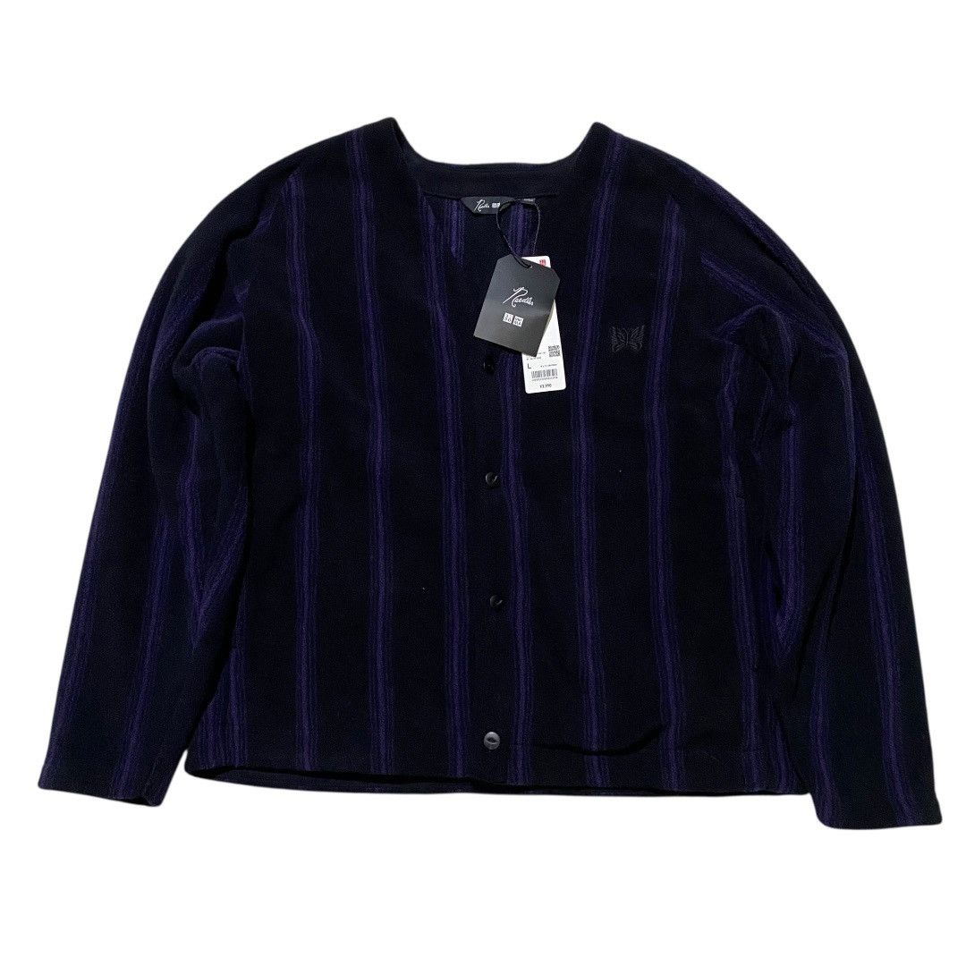 Needles × Uniqlo Uniqlo needles japan stripe black purple cardigan Size US L / EU 52-54 / 3 - 1 Thumbnail