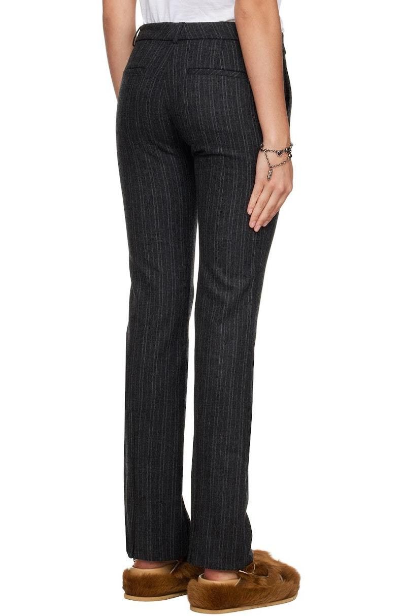 Acne Studios o1y0725 Pinstriped Casual Pant in Dark Gray Size 28" / US 6 / IT 42 - 3 Thumbnail