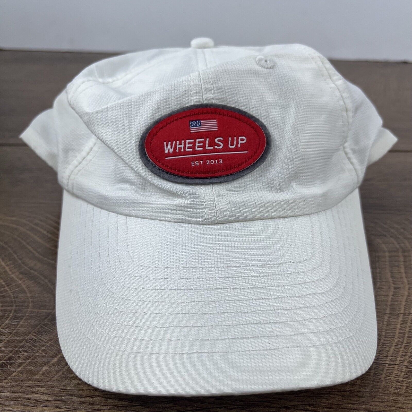 Other Wheels Up Hat White Cap Hat Wheels Up USA Flag Adjustable Ha Size ONE SIZE - 3 Thumbnail