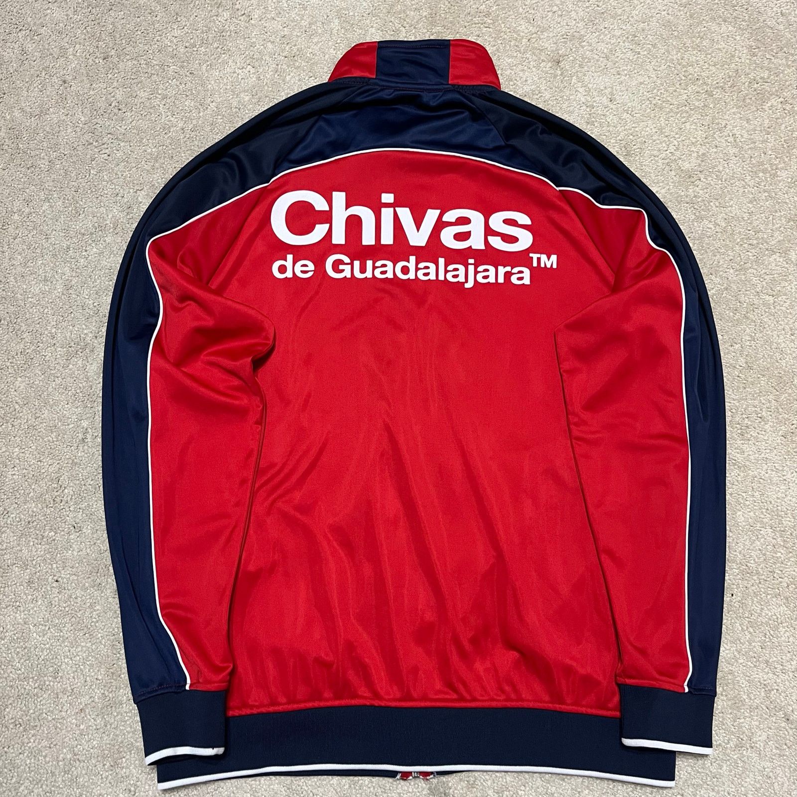 Other Vintage Chivas de Guadalajara Red Navy Soccer Track Jacket Size US XL / EU 56 / 4 - 2 Thumbnail