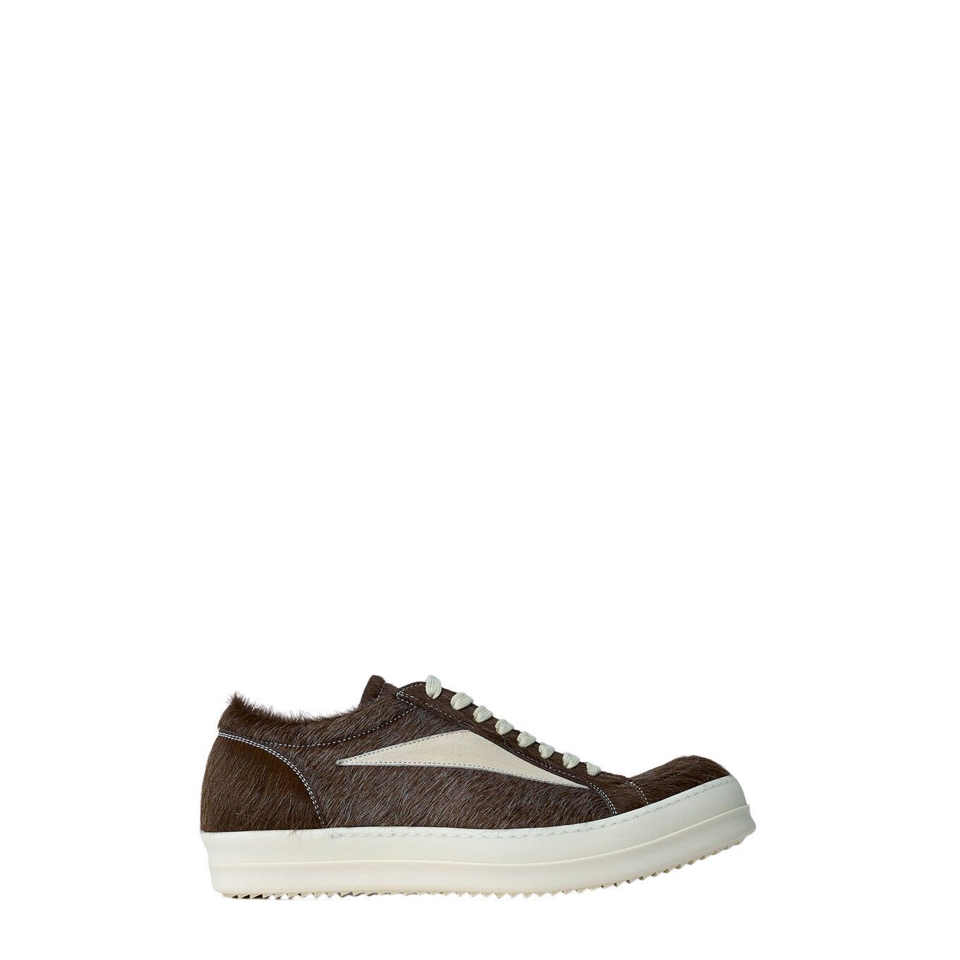 RICK OWENS CONCORDIANS Vintage Brown/Milk Fur Sneakers New &