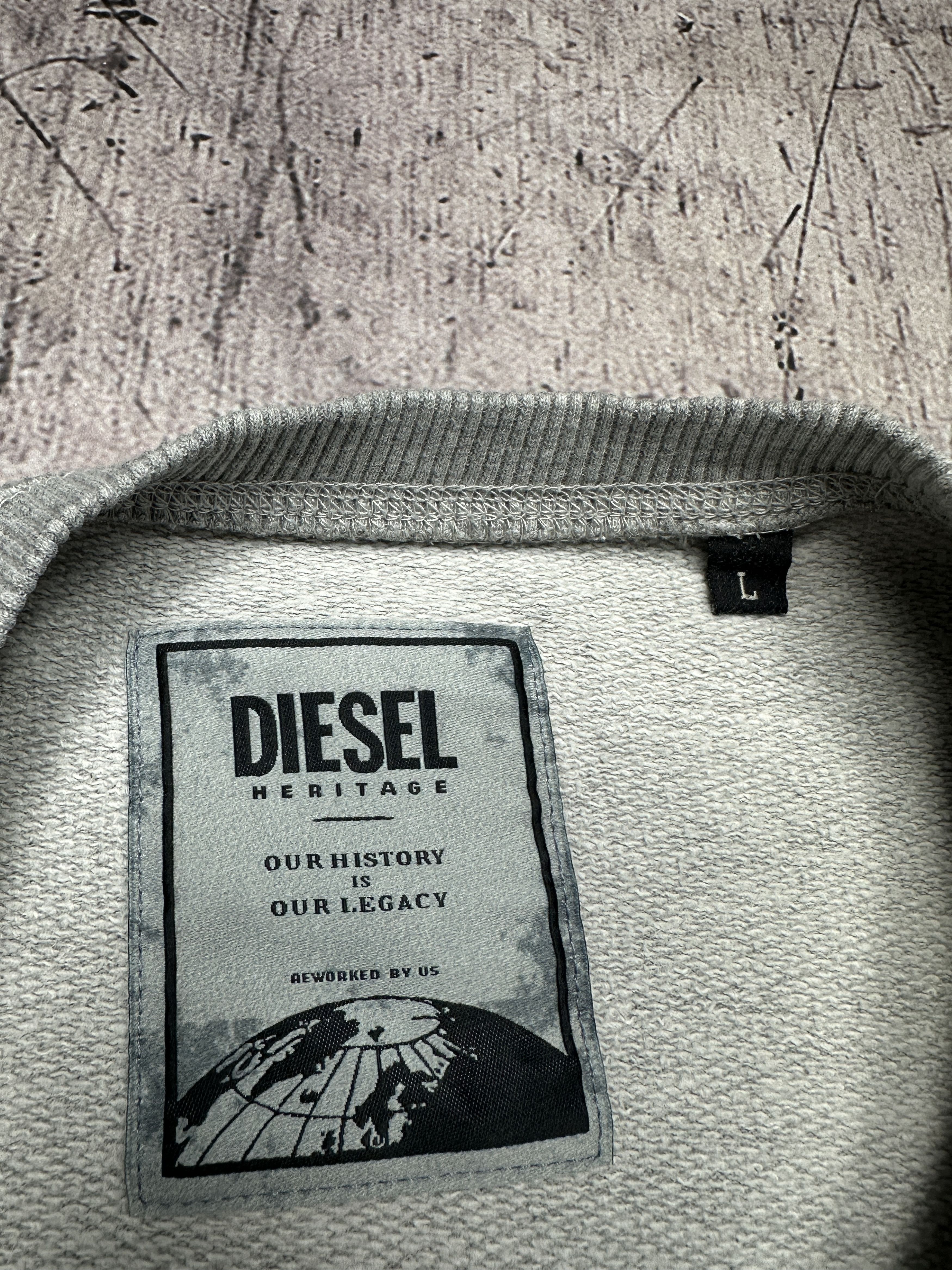 Diesel × Vintage Diesel Only The Brave Vintage Mens Sweatshirt Size US L / EU 52-54 / 3 - 4 Thumbnail