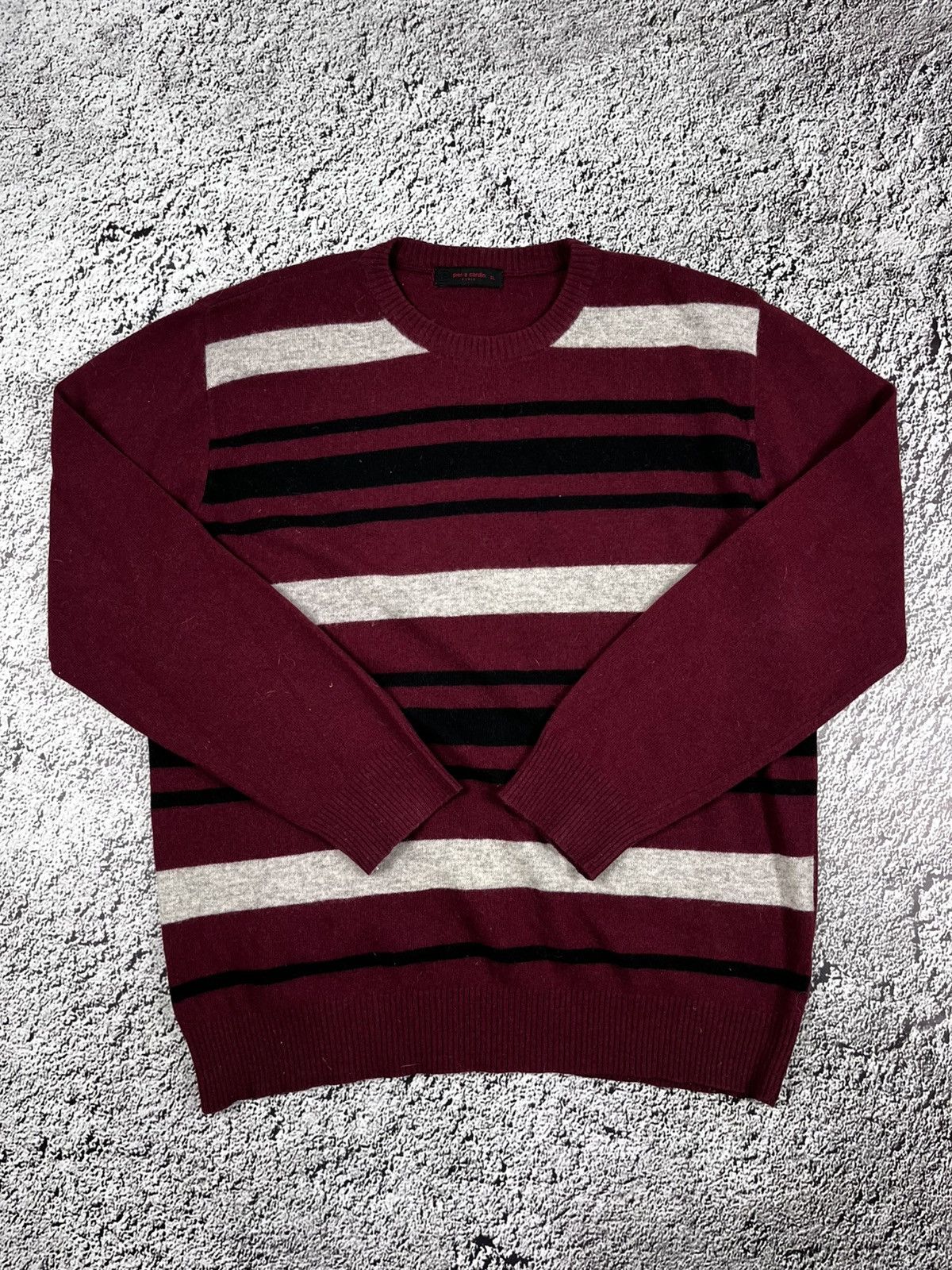 Pierre Cardin Vintage Y2K Pierre Cardin striped lambswool sweater size XL Size US XL / EU 56 / 4 - 1 Thumbnail