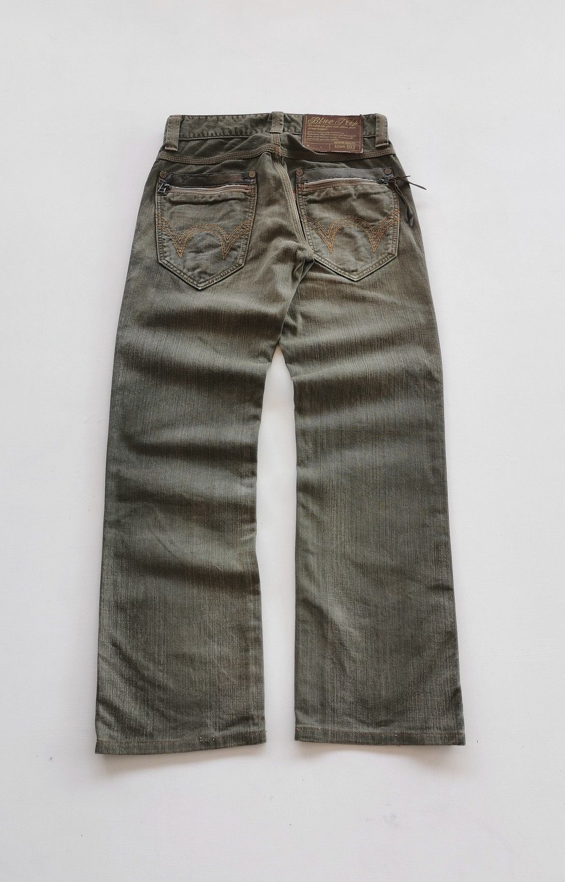 Edwin Edwin 503 Faded Green Denim Jeans Size US 29 - 3 Thumbnail