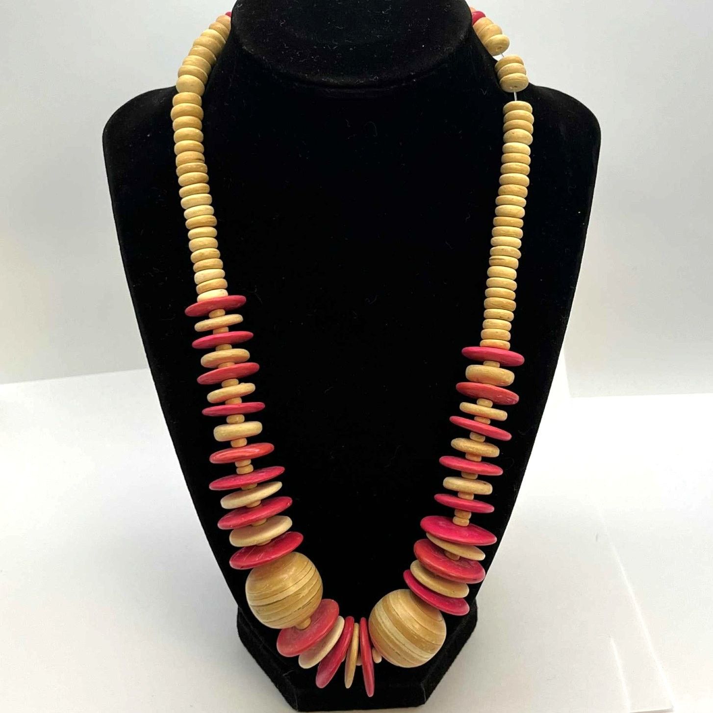 Other Pink Wooden Necklace Size ONE SIZE - 1 Thumbnail