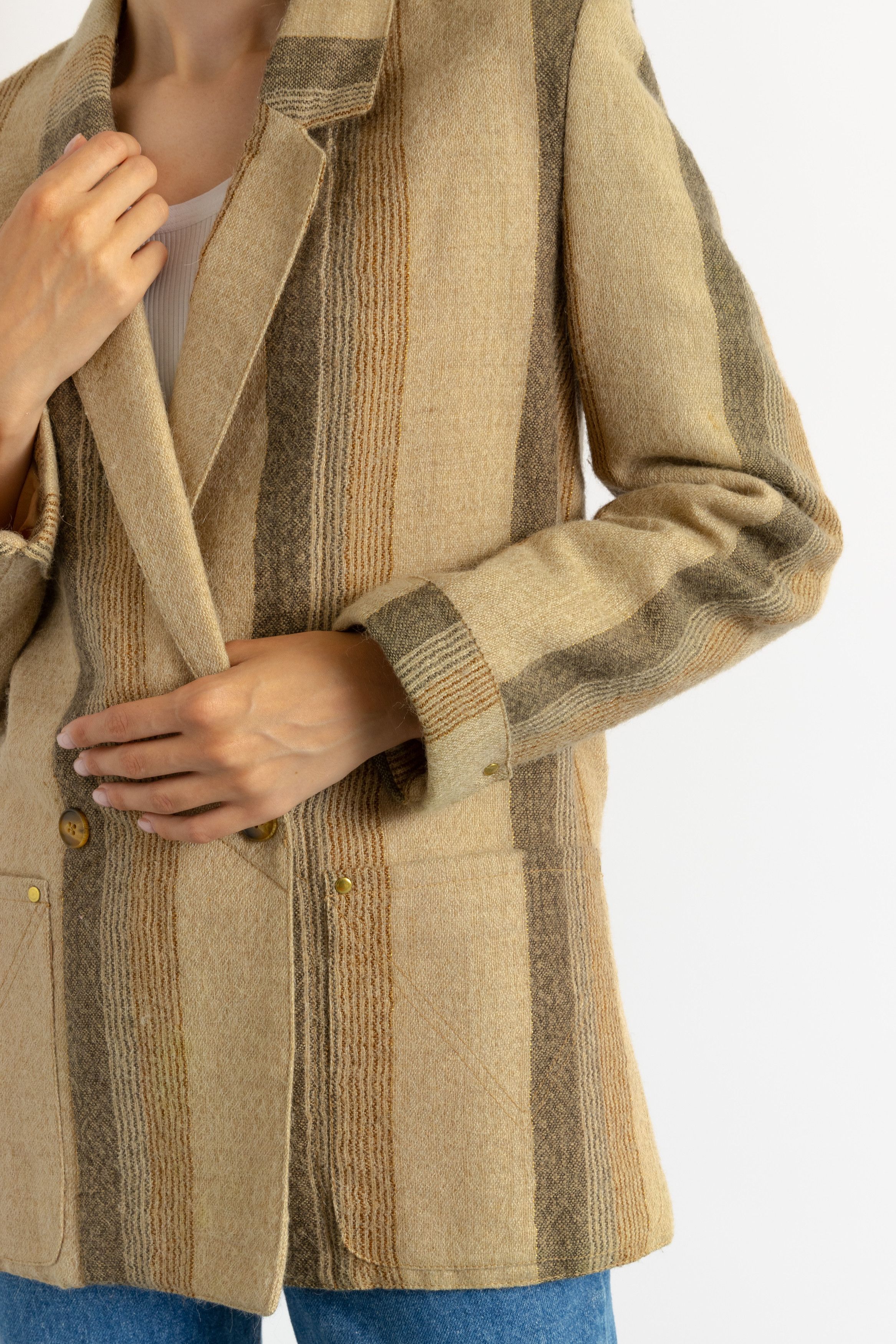 Vintage Vintage 80's Button Wool Pocket Blazer - Size Small 7750 Size S / US 4 / IT 40 - 6 Thumbnail