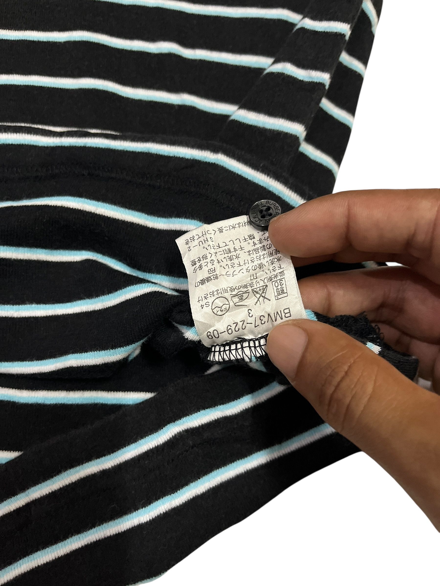 Burberry Burberry Black Label Stripes Collared Tshirt Made in Japan Size M / US 6-8 / IT 42-44 - 9 Thumbnail