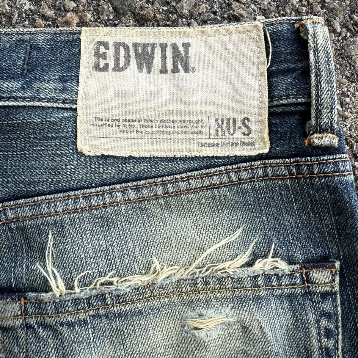 Edwin VINTAGE EDWIN MUD WASHER FADED RIPPEP JEAN DENIM PANTS Size US 33 - 12 Thumbnail