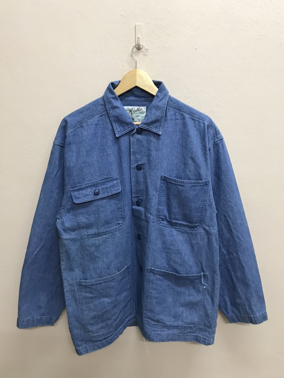 Japanese Brand Vintage Andlo Chambray Chore Jacket Denim Size US M / EU 48-50 / 2 - 9 Thumbnail