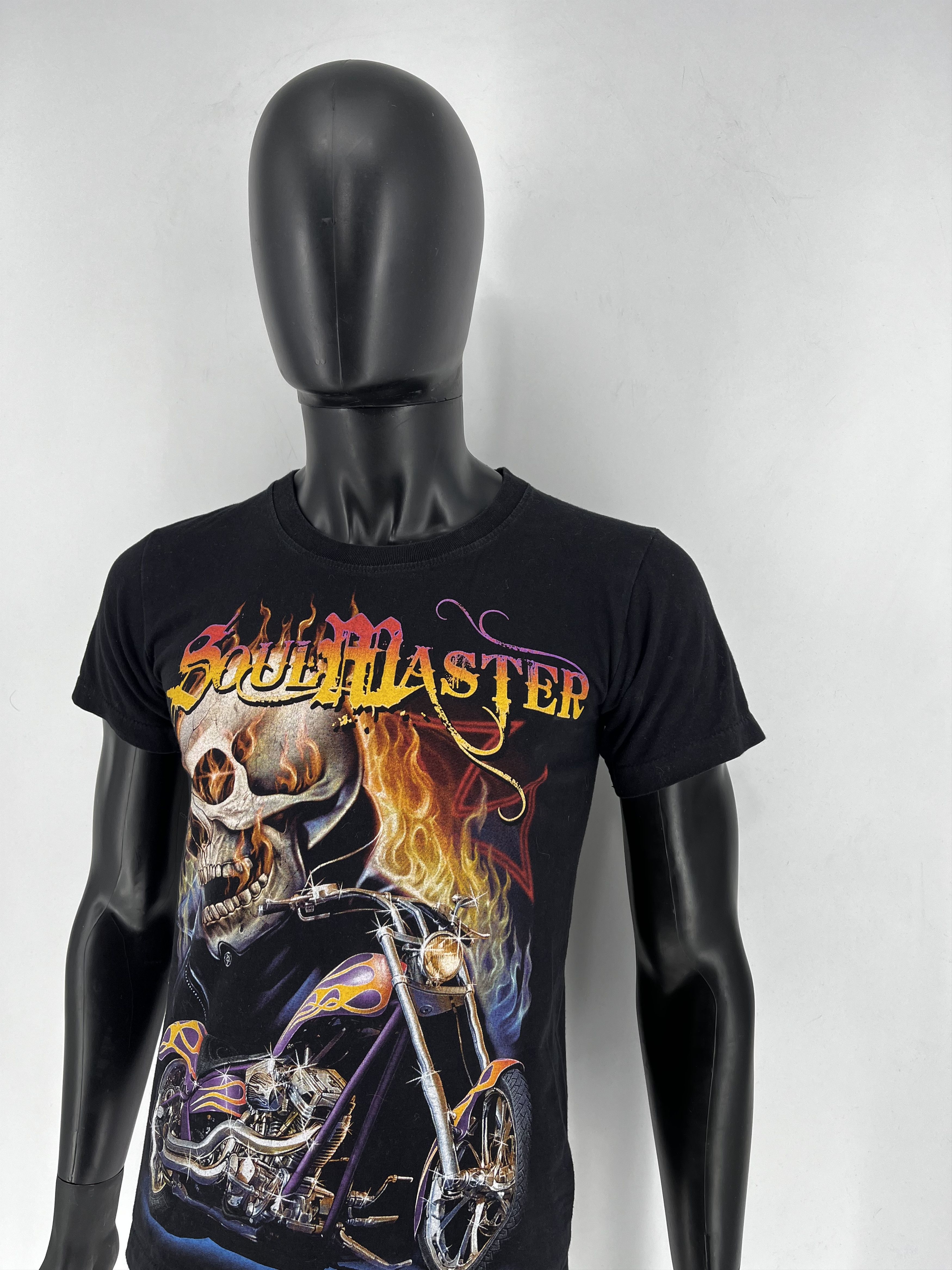 Harley Davidson Vintage Y2K Bike and Skull Soul Master Short sleeve T-shirt Size US XL / EU 56 / 4 - 4 Thumbnail