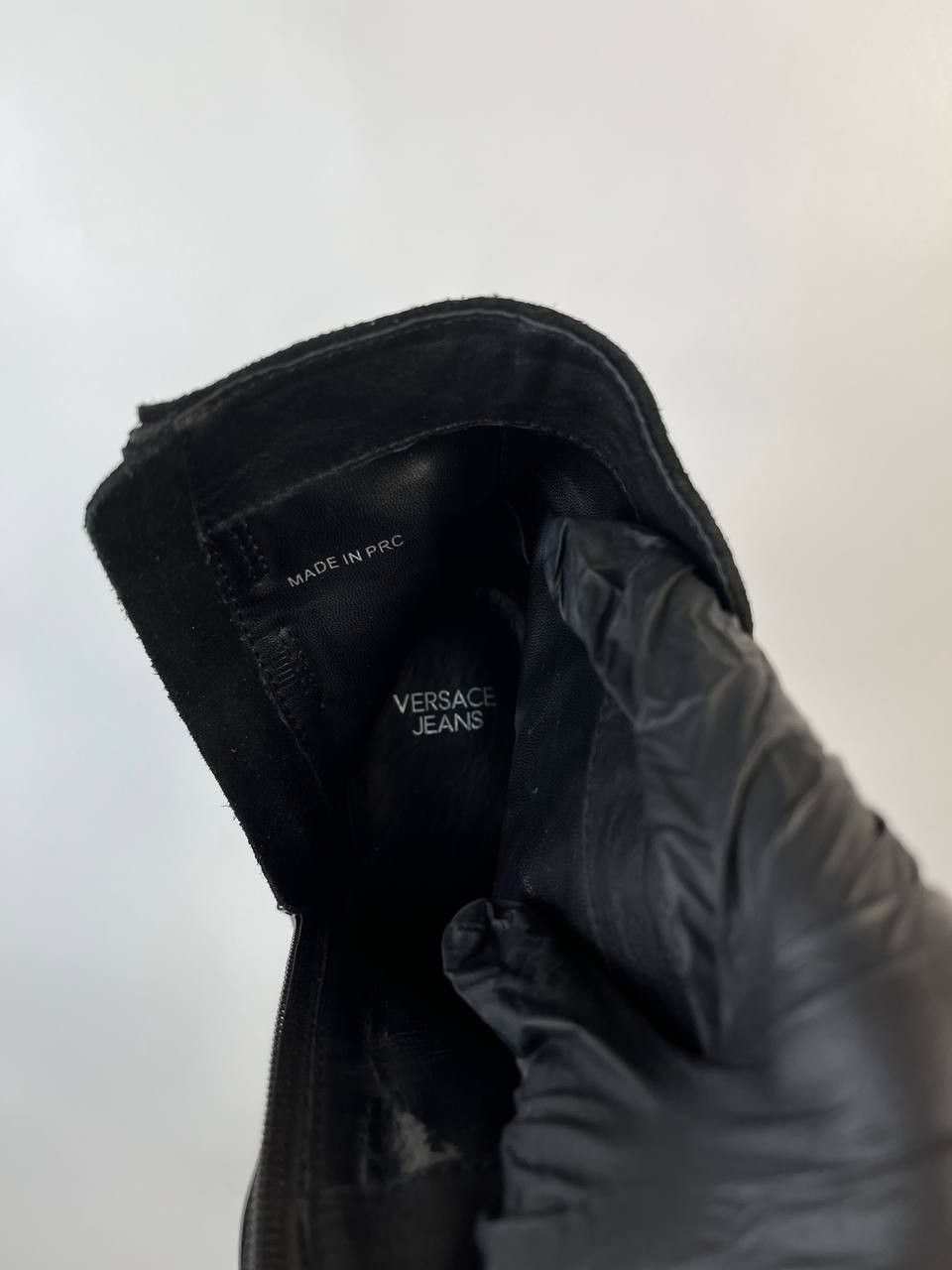 Versace VERSACE JEANS Black Boots Logo Strap Women's Size 37 Size US 7 / IT 37 - 6 Thumbnail