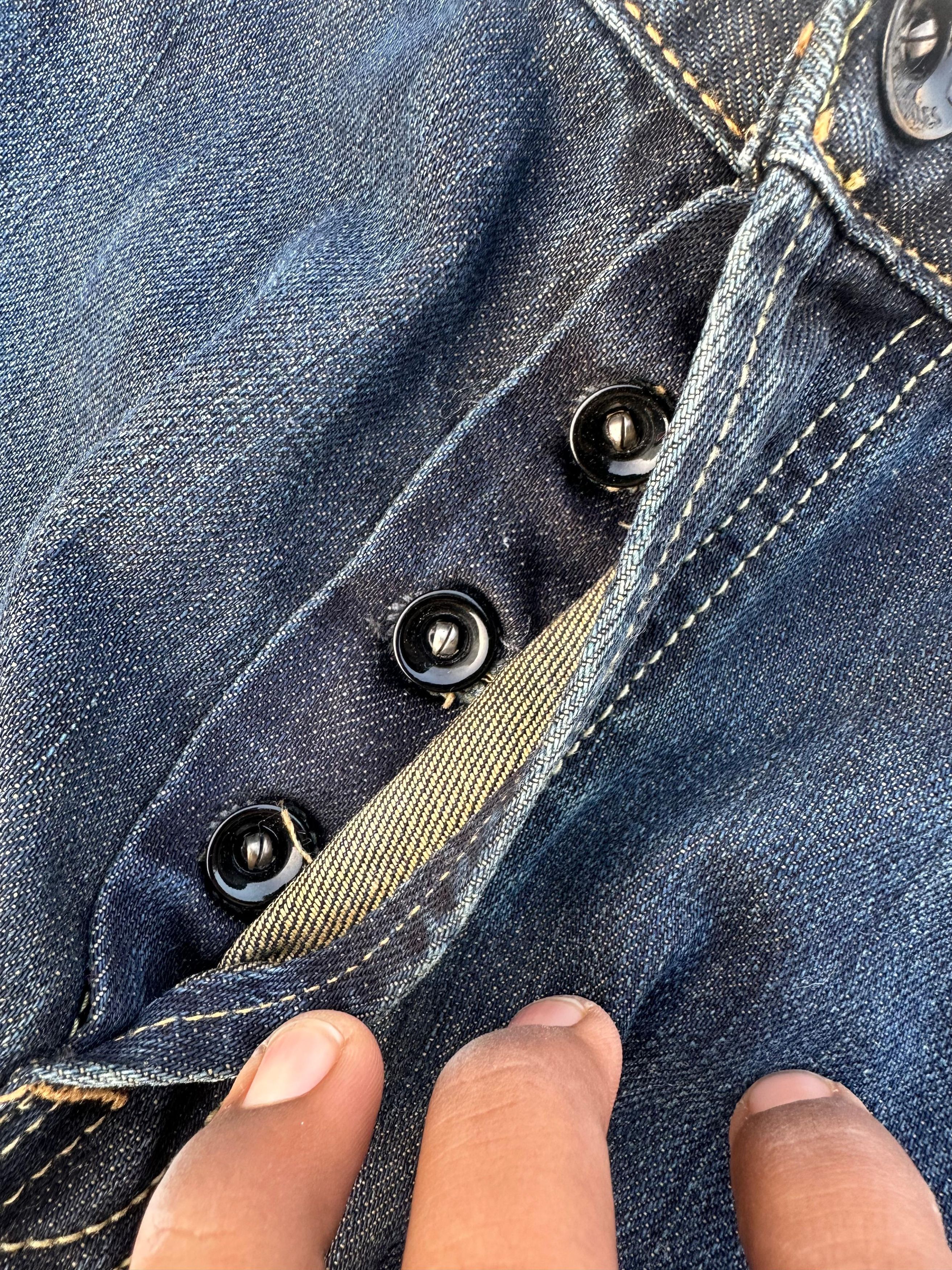 Christian Audigier × Ed Hardy × Vintage VINTAGE ED HARDY BIG LOGO BAGGY Y2K JEANS Size US 38 / EU 54 - 7 Thumbnail