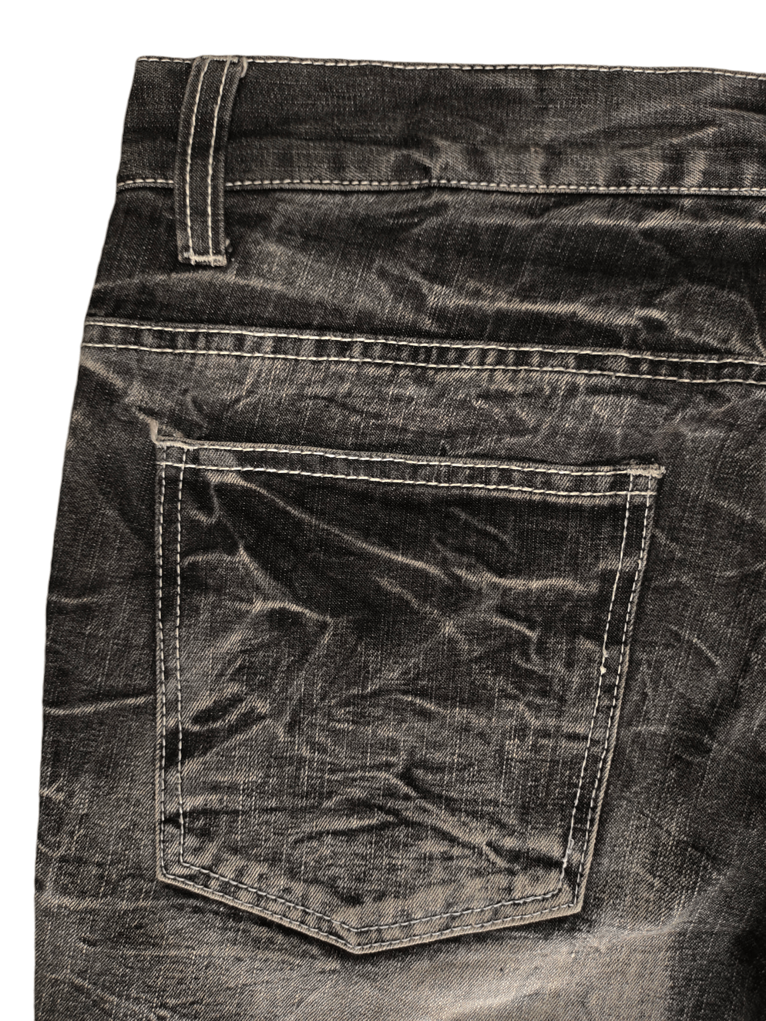 LOWBOX Vintage Y2k Lowbox Clawmark Distress Faded Patchwork Jeans Size US 34 / EU 50 - 14 Thumbnail