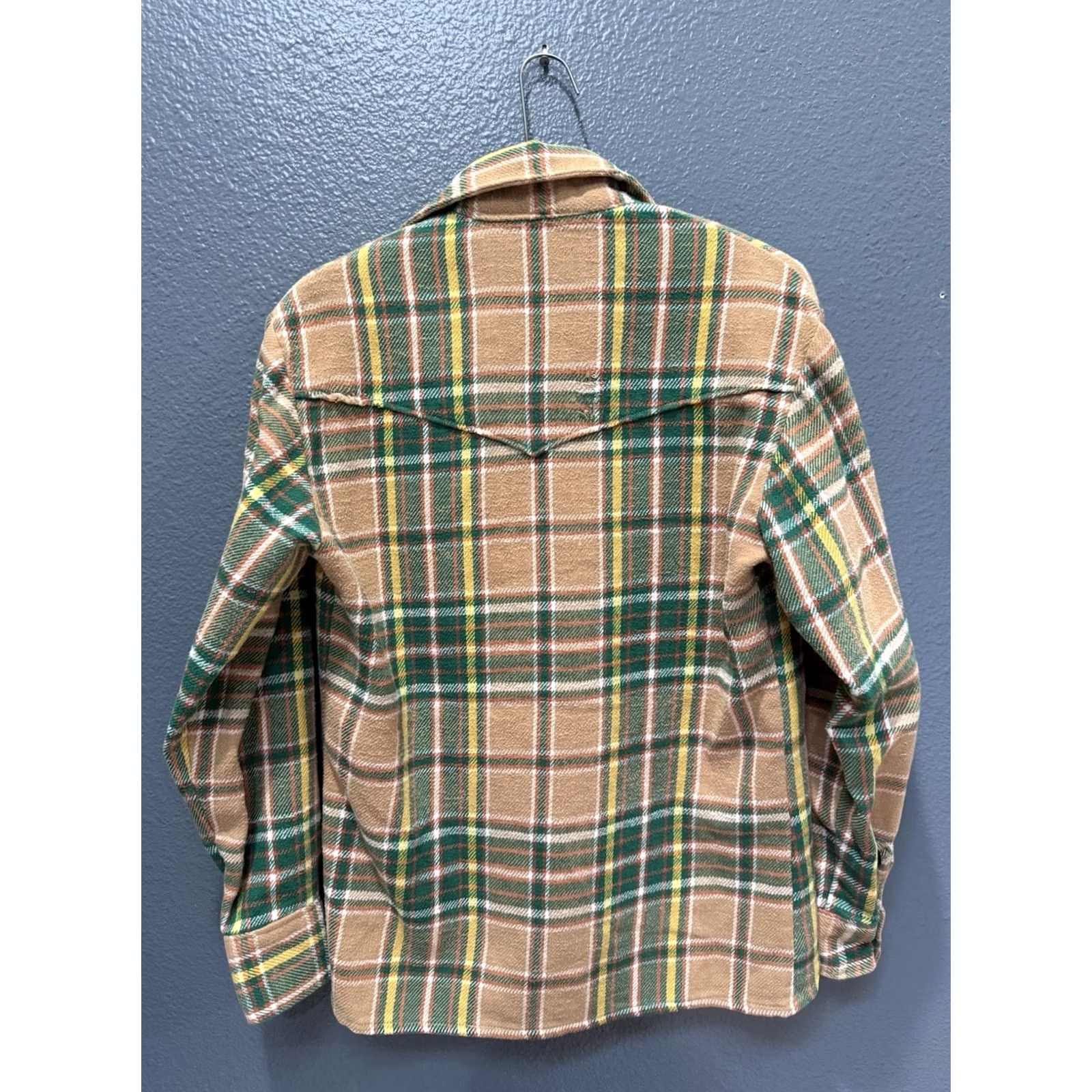 Vintage VINTAGE 70s Mens Medium Button Up Flannel Shirt Heavyweight Cotton Plaid Brown Size US M / EU 48-50 / 2 - 4 Thumbnail
