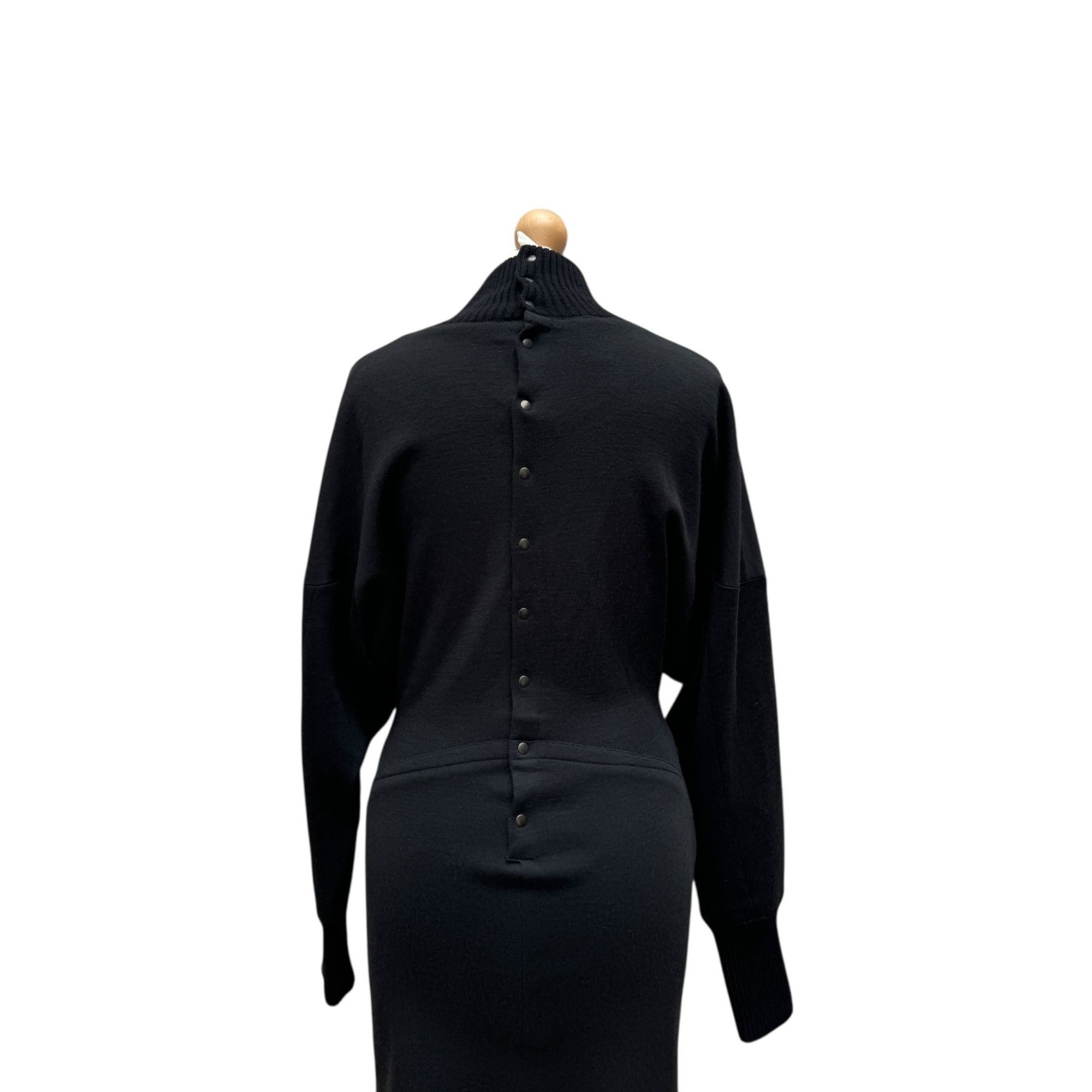 Alaia Vintage Black Wool Dress Size M / US 6-8 / IT 42-44 - 5 Thumbnail