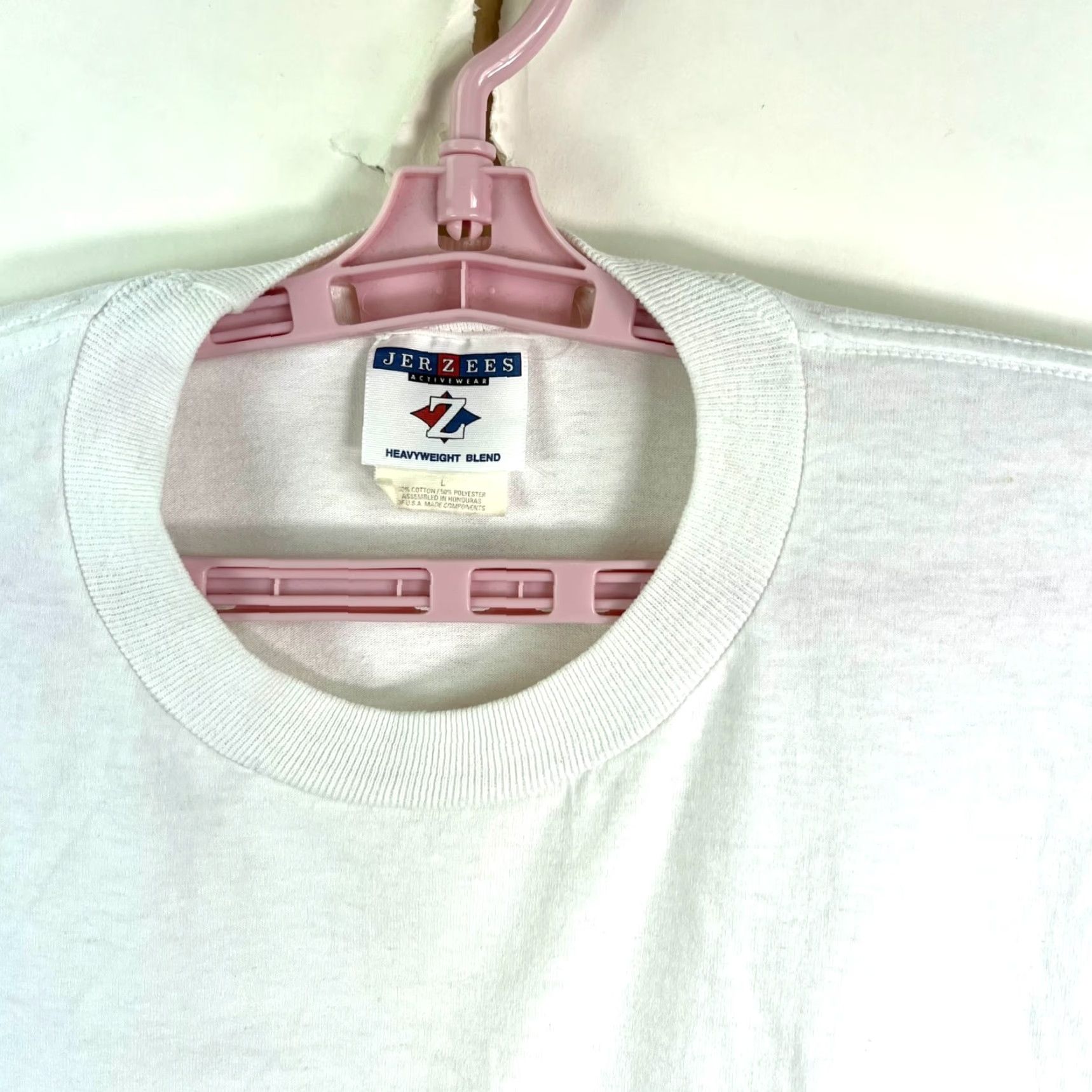 Jerzees VINTAGE Jerzees T-Shirt Mens L Triple Crown Hockey Tournament Series White Crew Neck Long Sleeve Graphic Print USA Theme Limited Edition Size US L / EU 52-54 / 3 - 3 Thumbnail