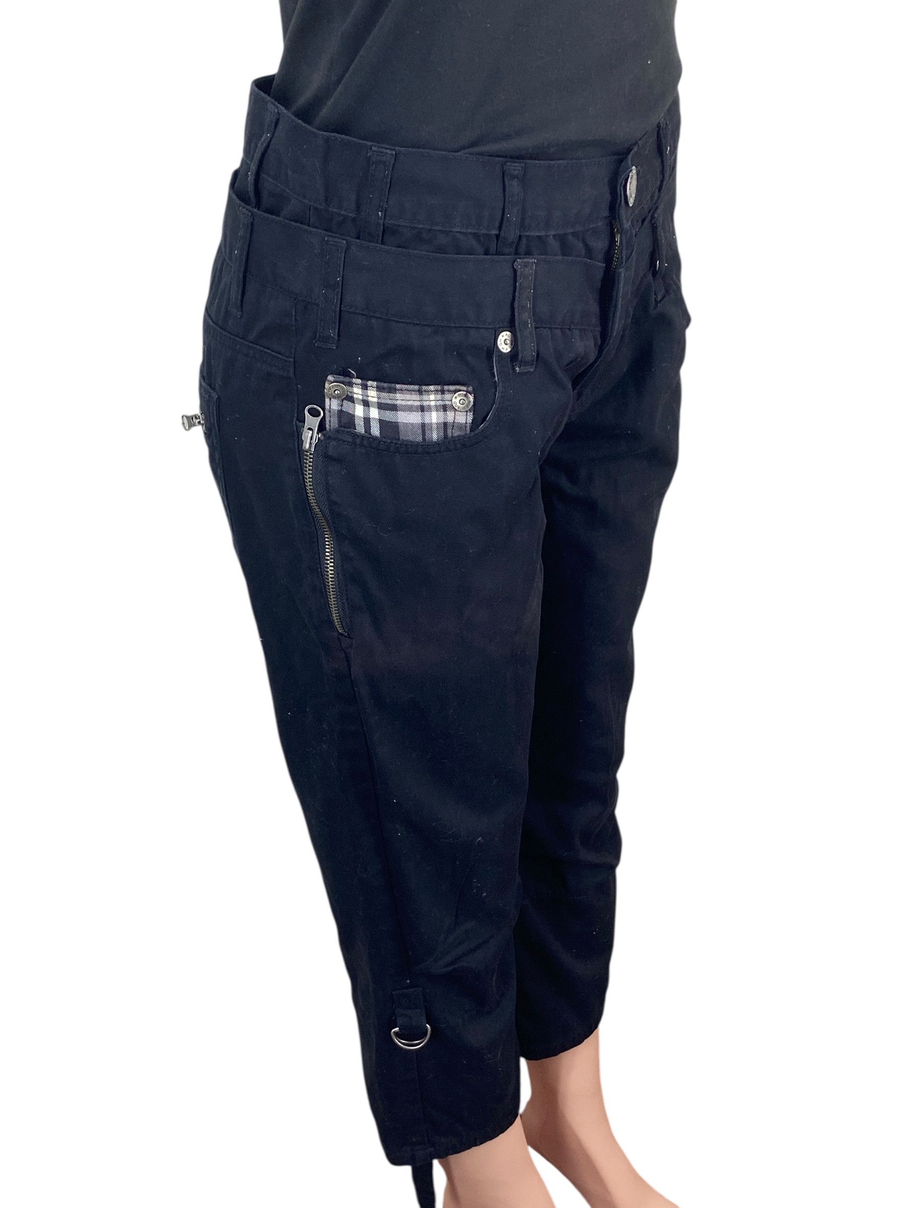 Japanese Brand Nylaus Cropped Pants Goth Punk Cropped Size US 31 - 3 Thumbnail