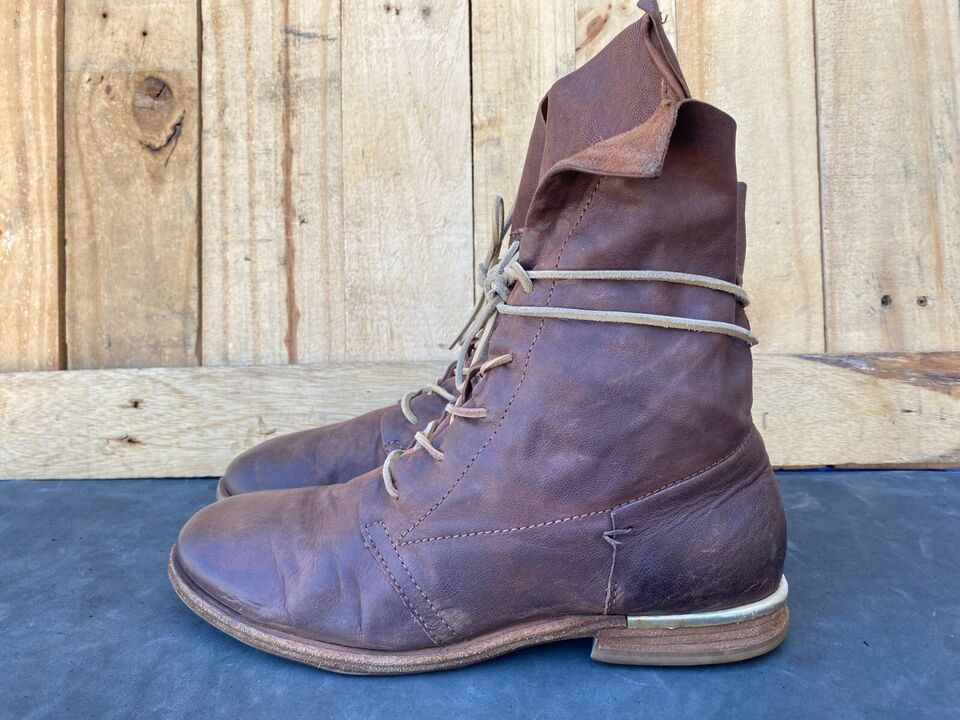 A.S.98 AS 98 All Saints Leather Military Boots Men John Varvatos Size US 10 / EU 43 - 3 Thumbnail