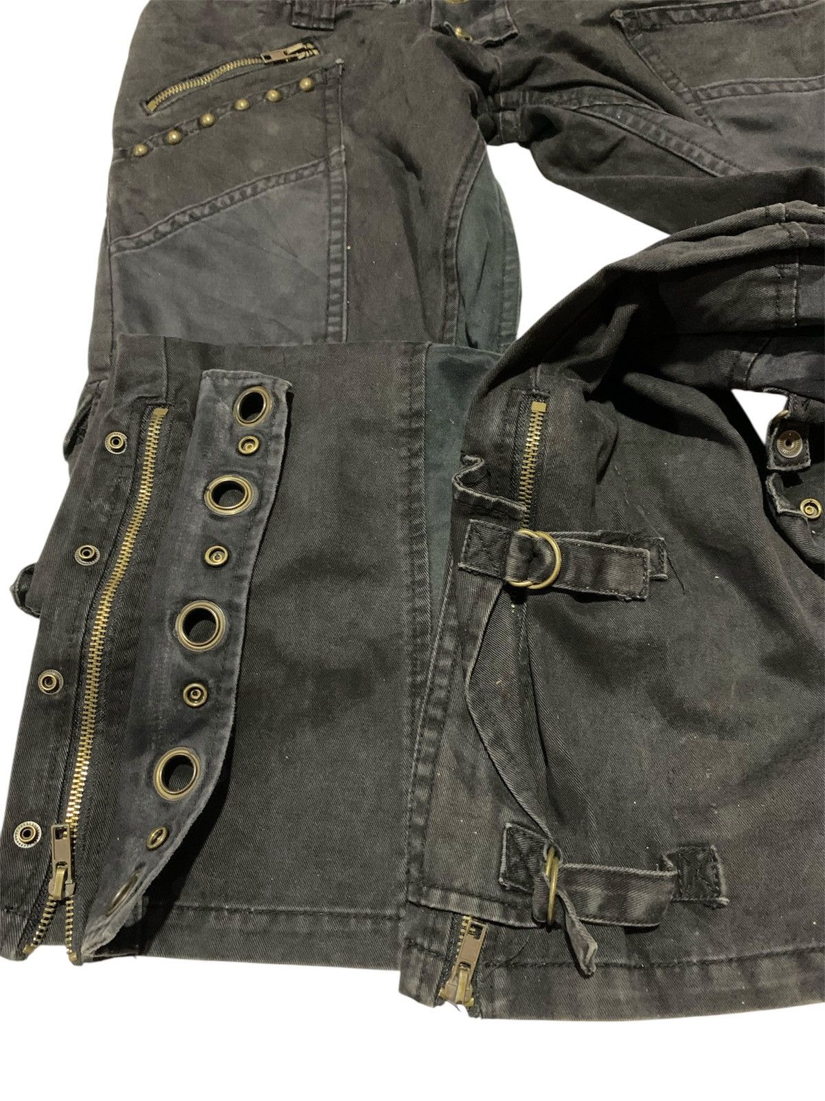Japanese Brand 🐍 Midas Japan Double Waist Bondage Punk Gothic Pants Size US 31 - 6 Thumbnail