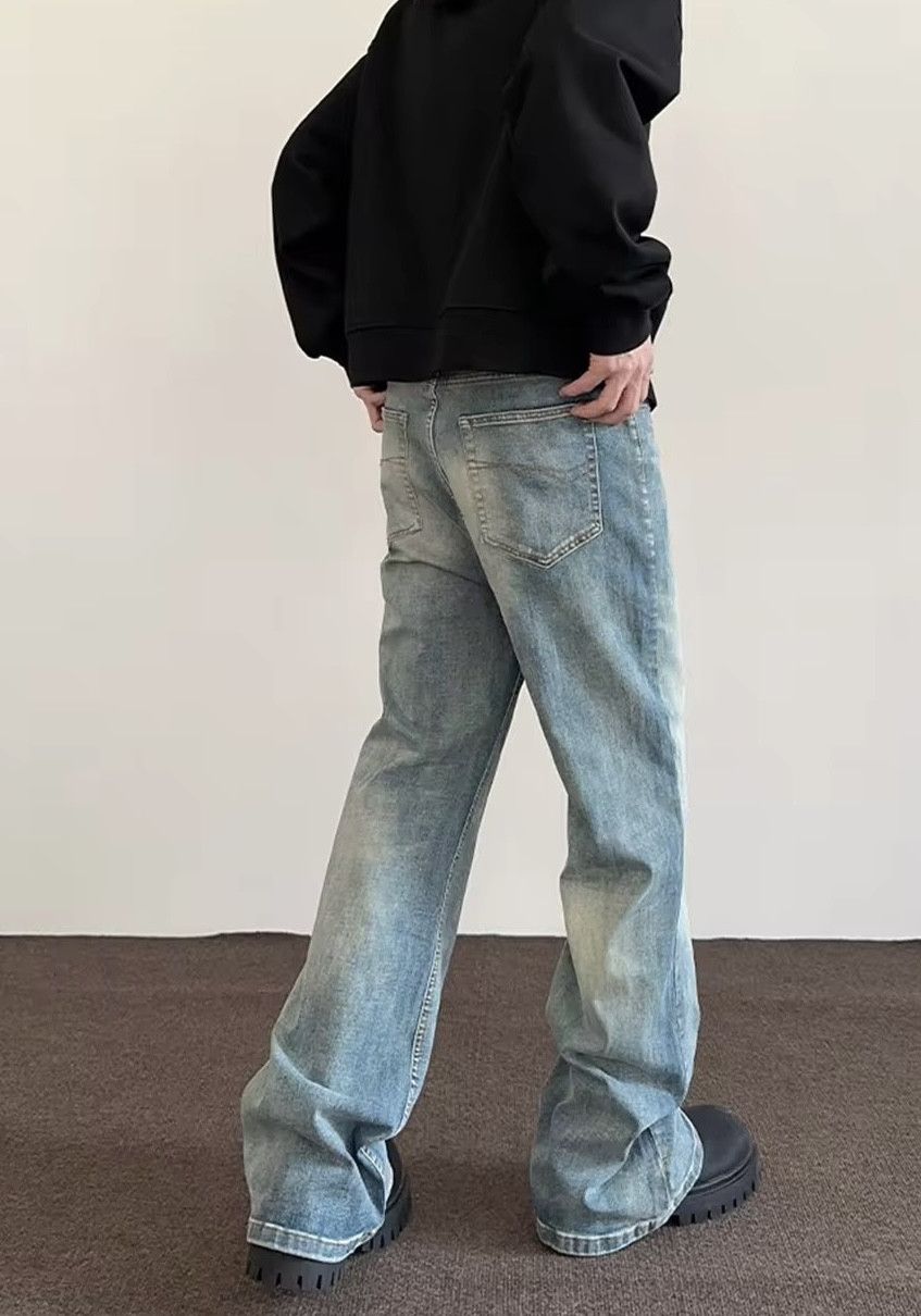 Japanese Brand × Jean Men Blue Loose Flared Jean Size US 35 - 4 Thumbnail