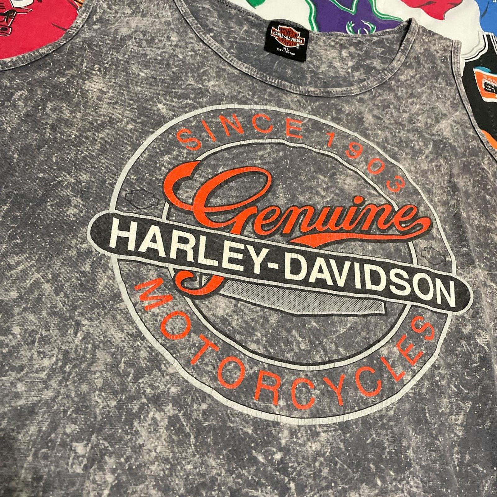 Harley Davidson × Vintage Vintage 90s Harley Davidson Motorcycle New York Tank Top Tee Size US XL / EU 56 / 4 - 3 Thumbnail