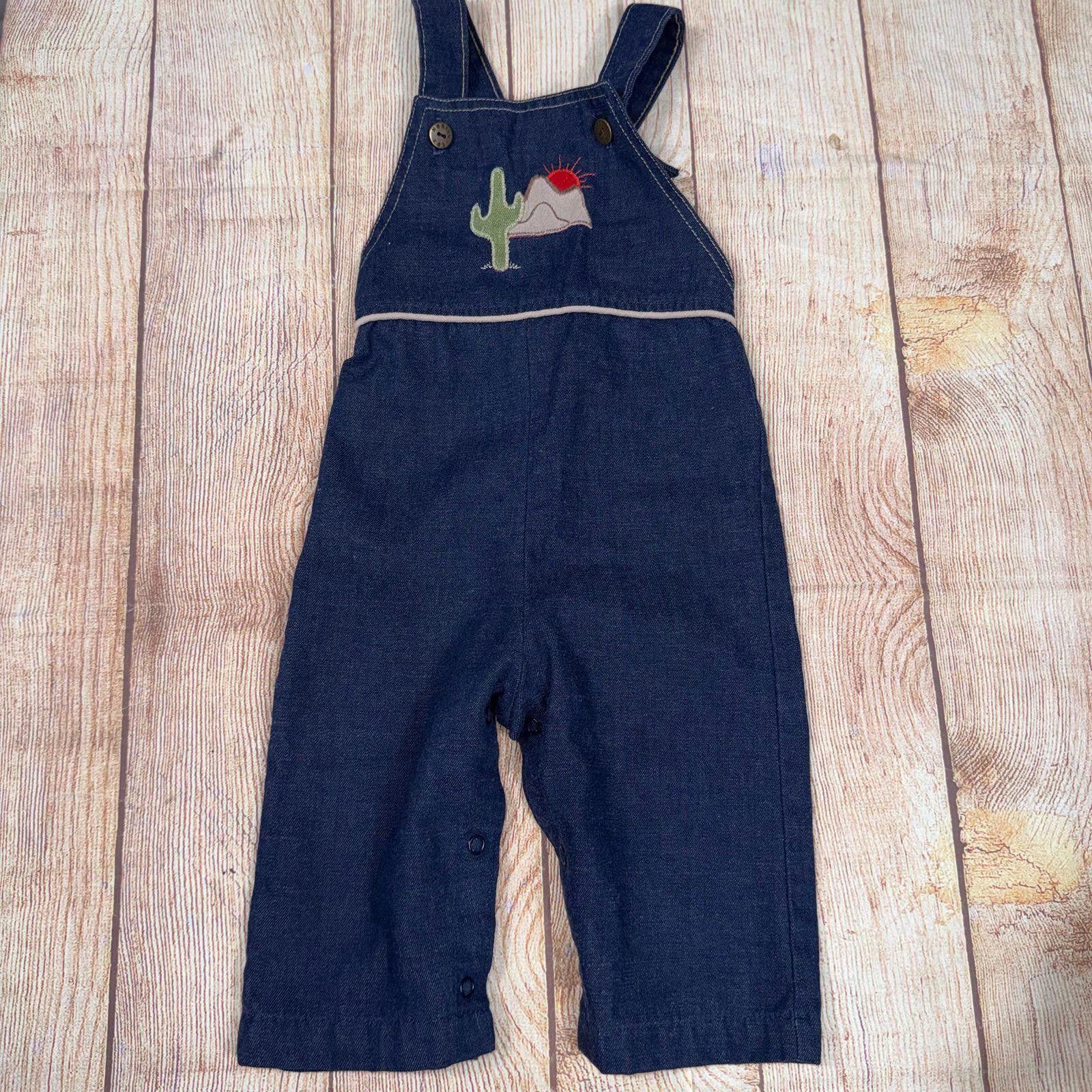 Other Vintage Health-Tex 18 Month Overalls with Cactus Embroidery Size ONE SIZE - 1 Thumbnail