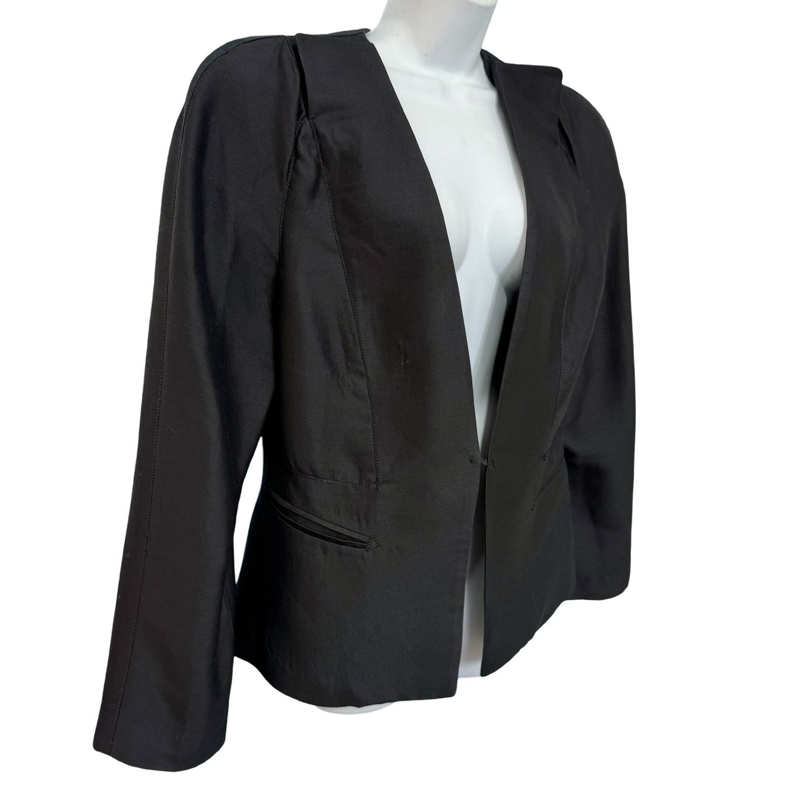 Other Leon Max Limited Edition Black Hook Eye Blazer Size M Lined Size M / US 6-8 / IT 42-44 - 10 Thumbnail