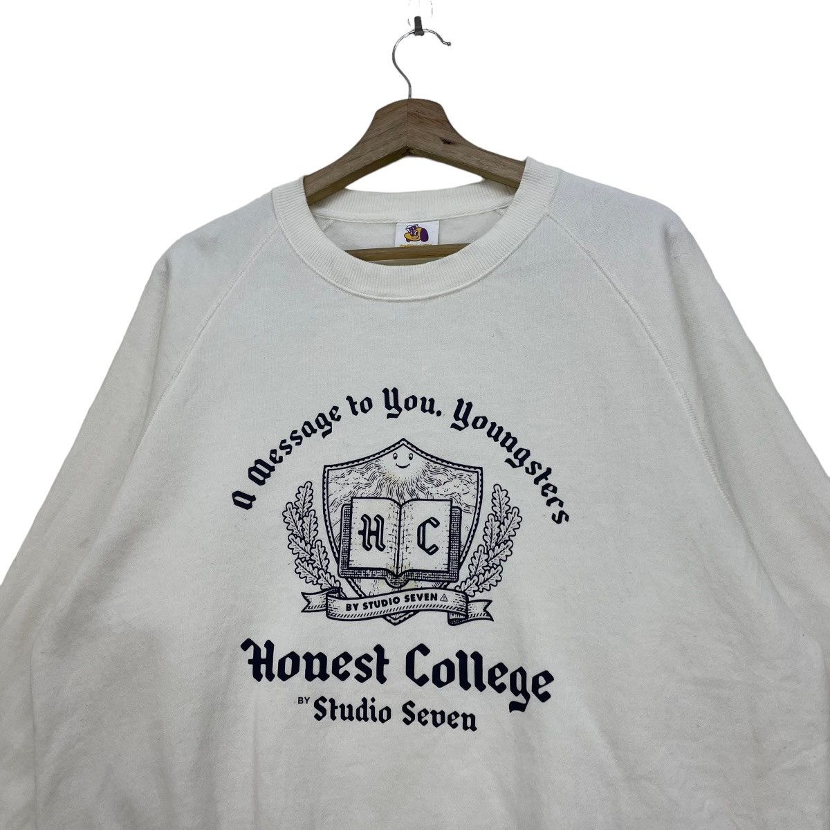 Vintage Vtg Honest College Sweatshirt Studio Seven A Message To You Size US M / EU 48-50 / 2 - 4 Thumbnail