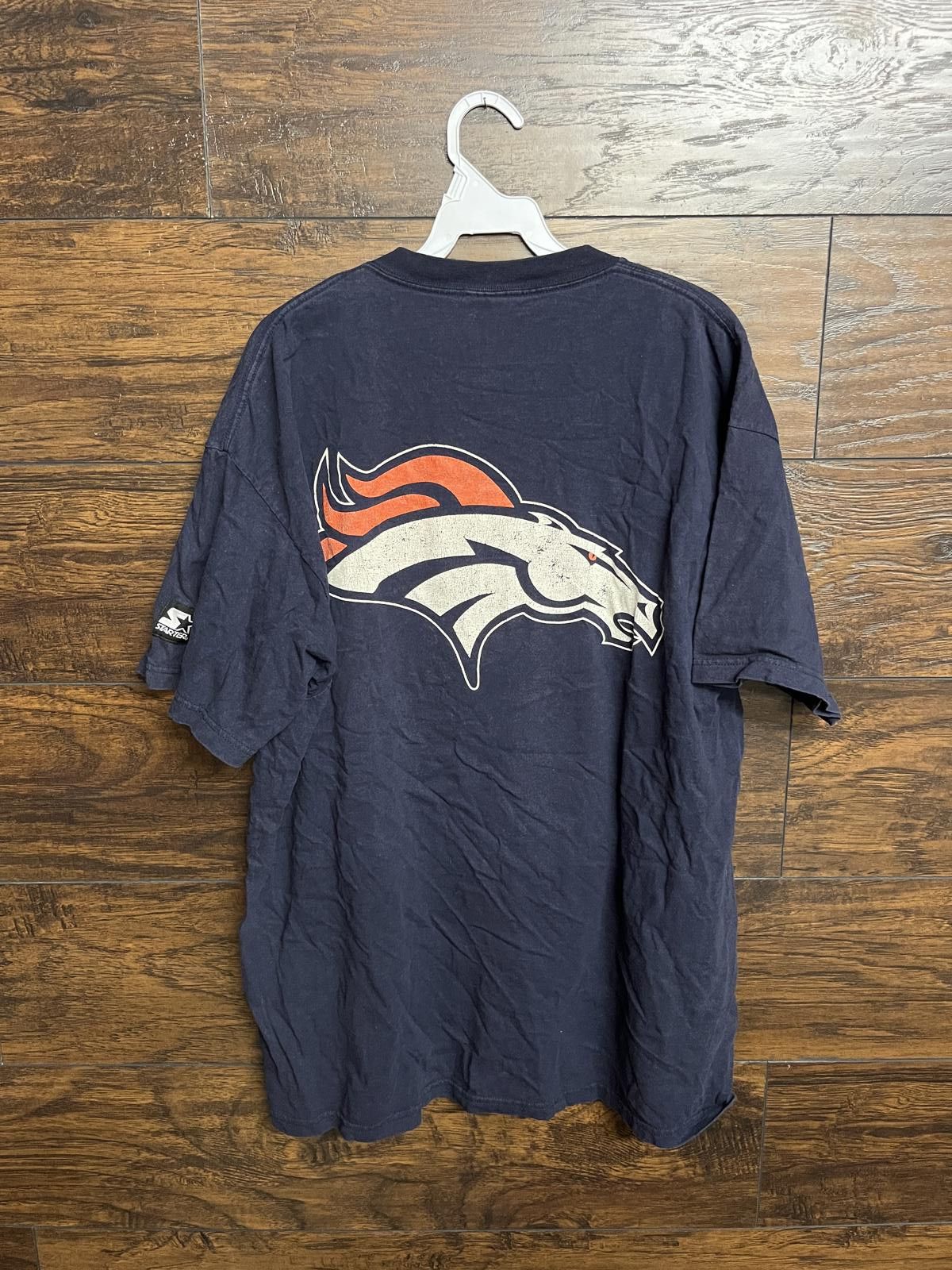 Starter VTG Starter Denver Broncos T-shirt 2 Sided - Made in USA -XL Size US XL / EU 56 / 4 - 2 Thumbnail