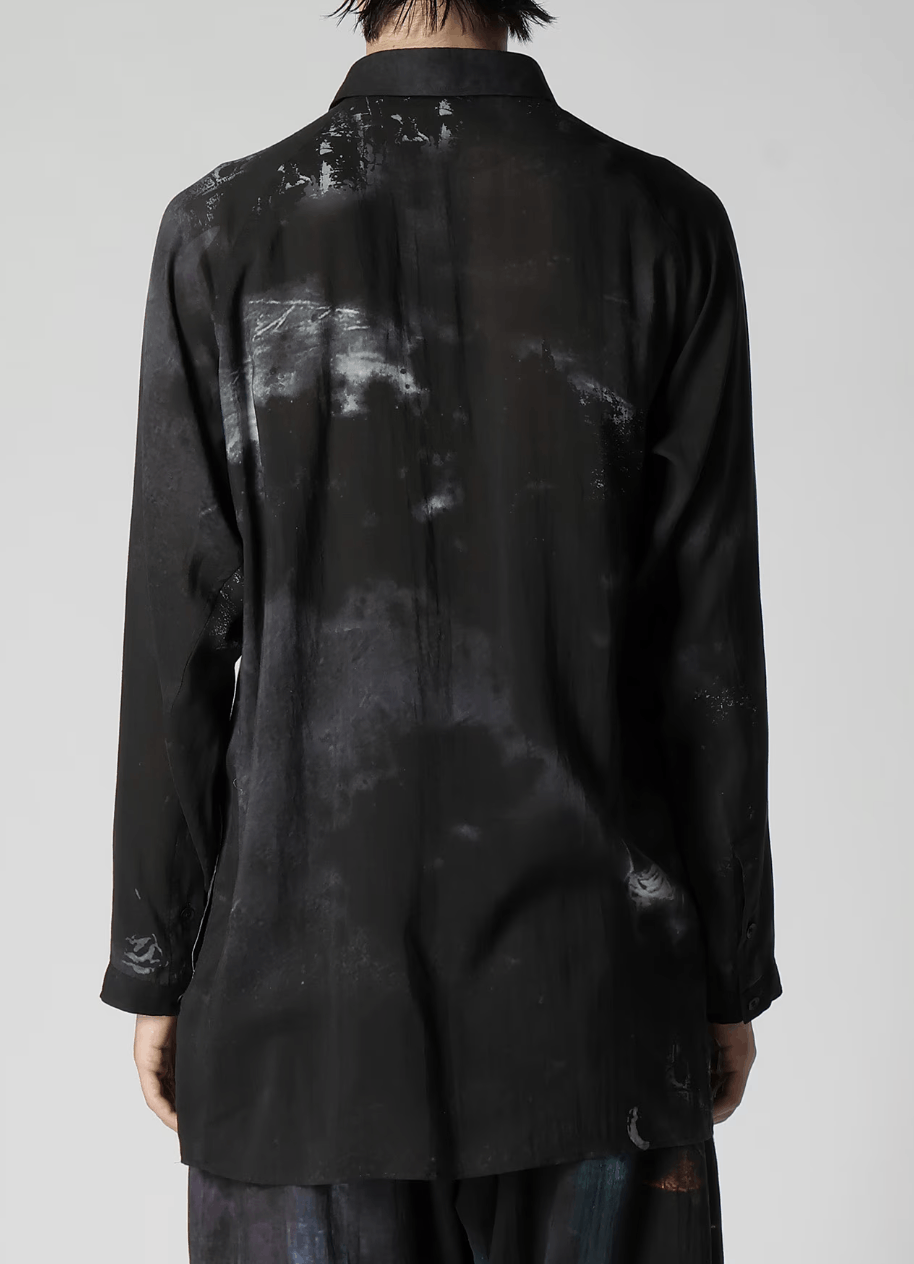 Yohji Yamamoto Yohji Yamamoto Pour Homme - Printed side gusset Blouse Size US M / EU 48-50 / 2 - 6 Thumbnail