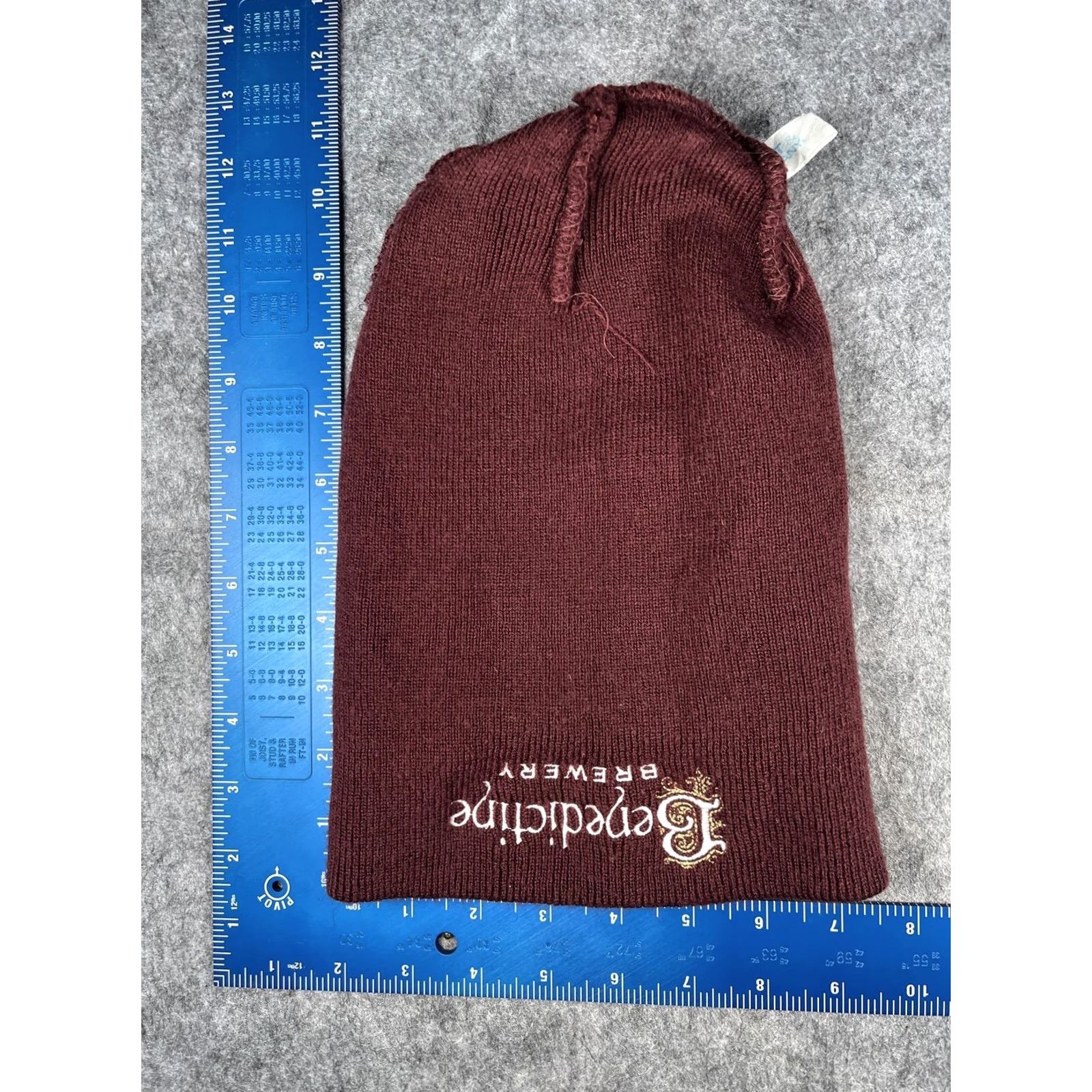 Port & Company Port & Company Hat Beanie Mens One Size Red Benedictine Brewery Logo Knit Winter Size ONE SIZE - 6 Thumbnail