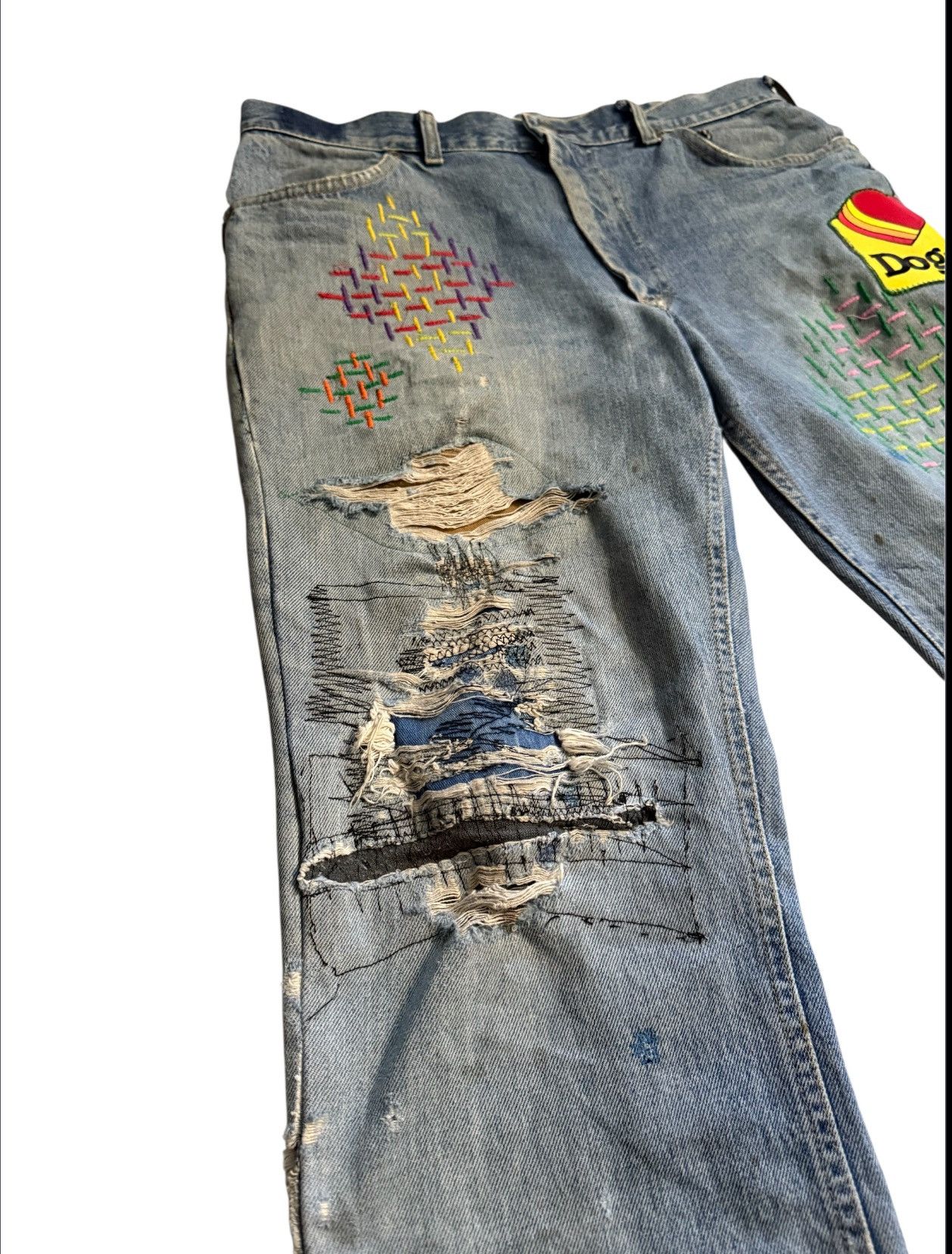 Kentucky Boy Tyler KentuckyBoyTyler Dogma V1 Mock Mend Jeans Size US 35 - 4 Thumbnail