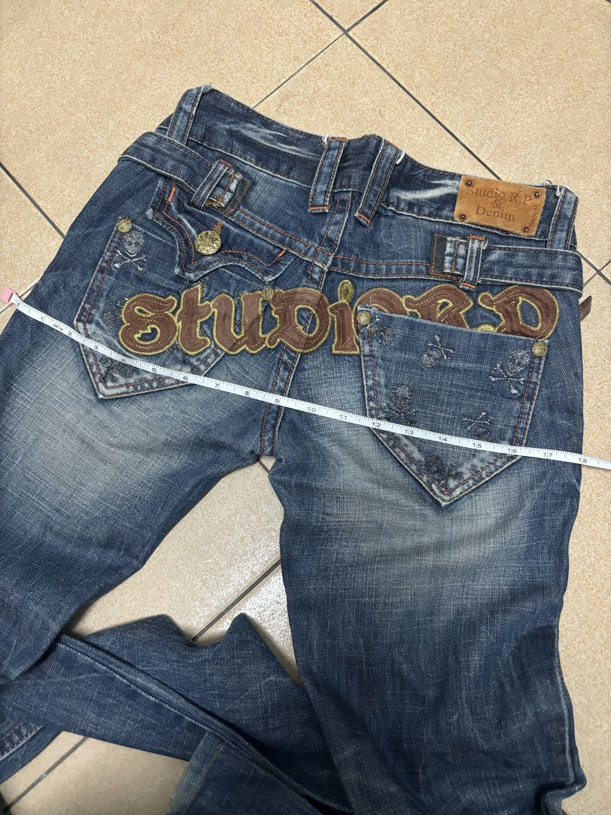 Le Grande Bleu (L.G.B.) (NEED GONE) Y2K Studio R.P Red Pepper Denim Jeans Size 29" - 15 Thumbnail