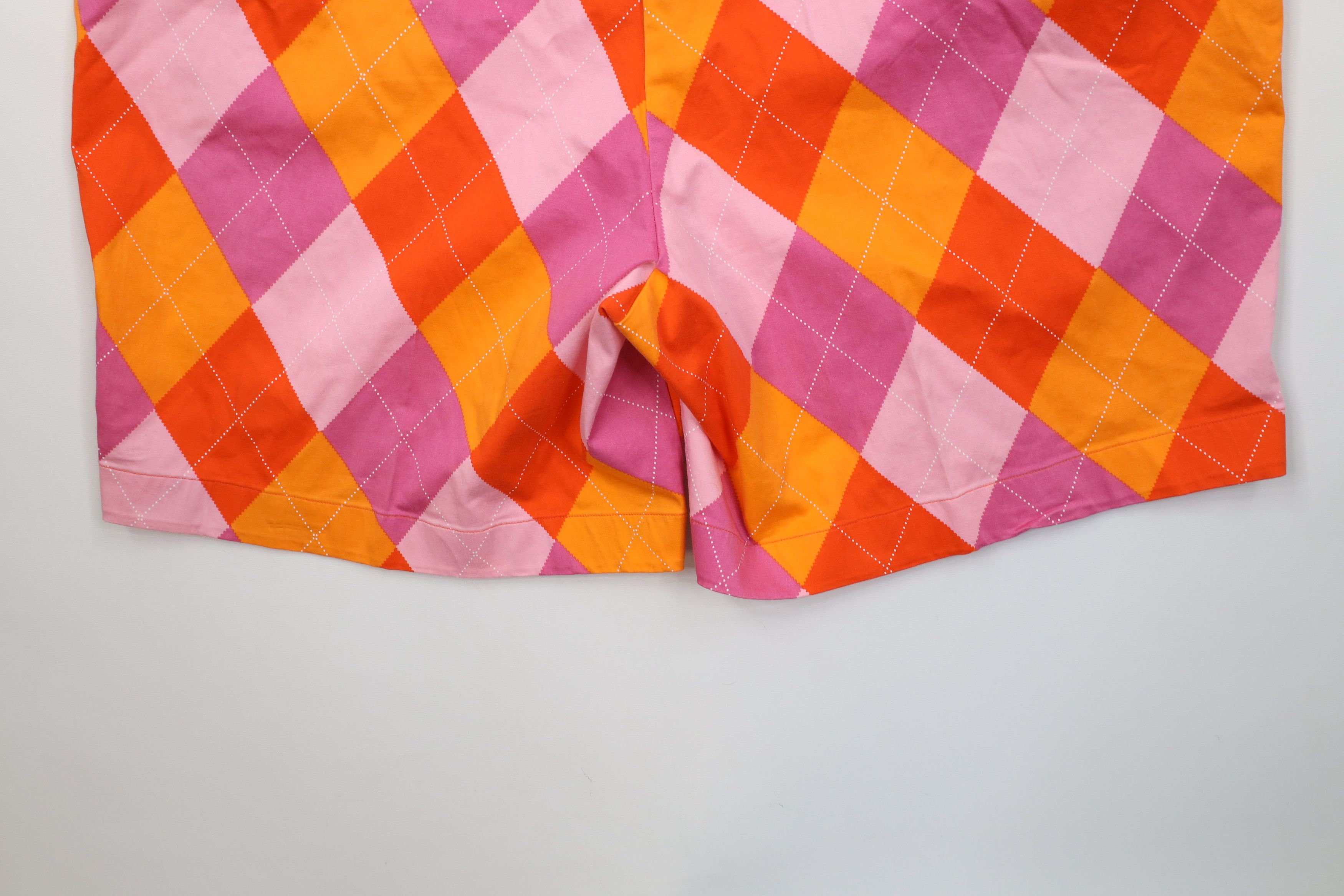 Vintage Loudmouth Golf Pastel Argyle Diamond John Daly Chino Shorts Size US 44 / EU 60 - 12 Thumbnail