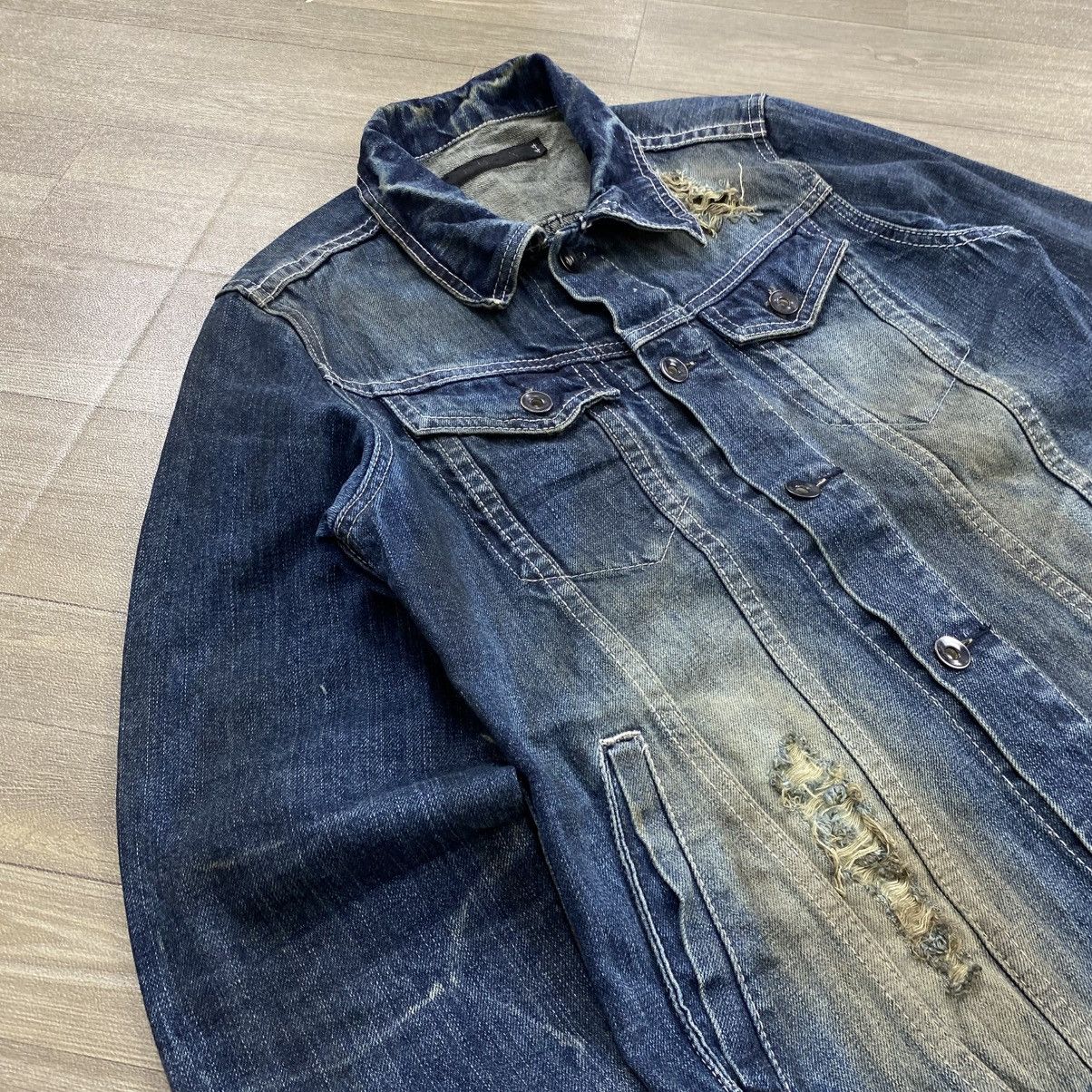 GOSTAR DE FUGA Vintage Fuga Distressed Faded Denim Jacket Ifsix Lgb Style Size US M / EU 48-50 / 2 - 3 Thumbnail